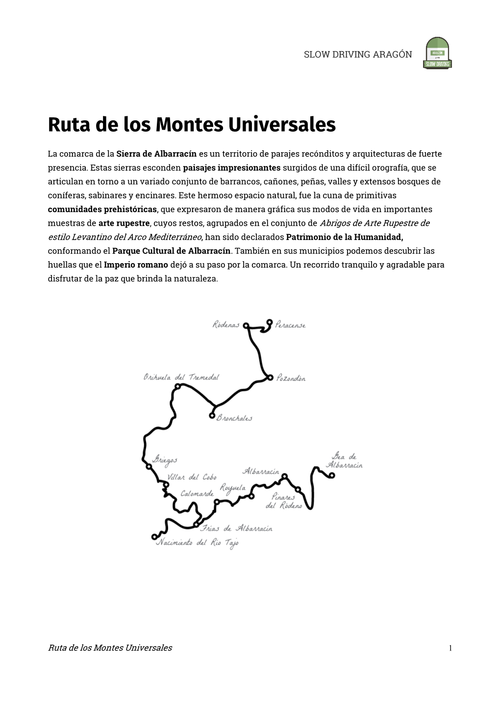 Ruta De Los Montes Universales