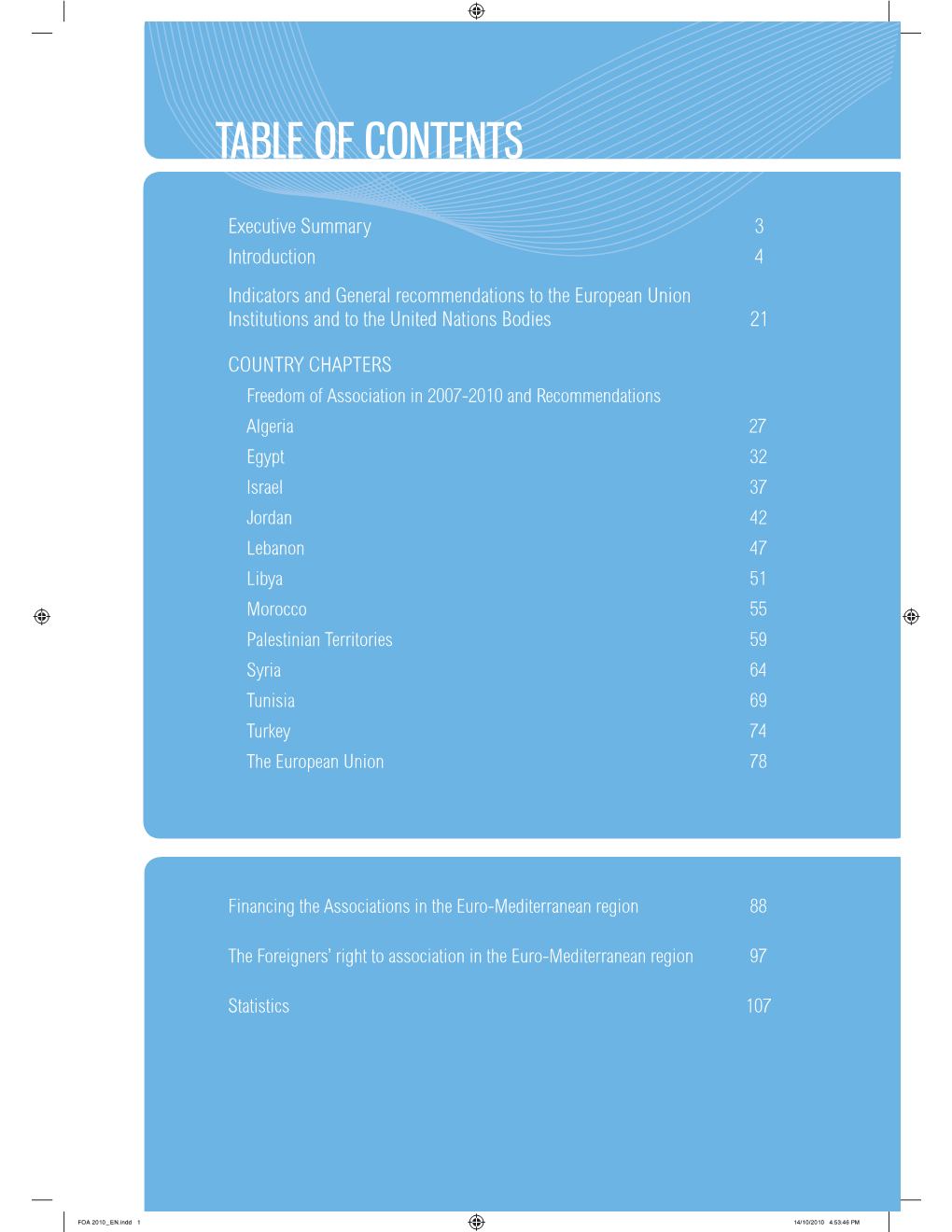 EMHRN 2010 Annual Report on Freedom of Association in the Euromed Region