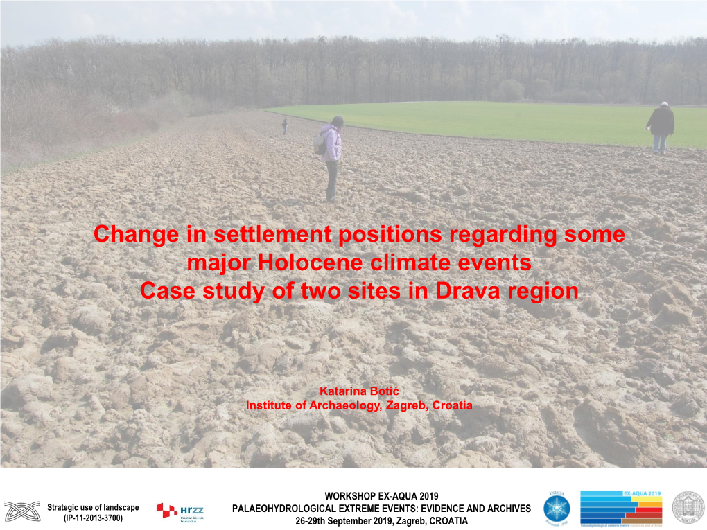 Change in Settlement Positions Regarding Some Major Holocene Climate Events Case Study of Two Sites in Drava Region