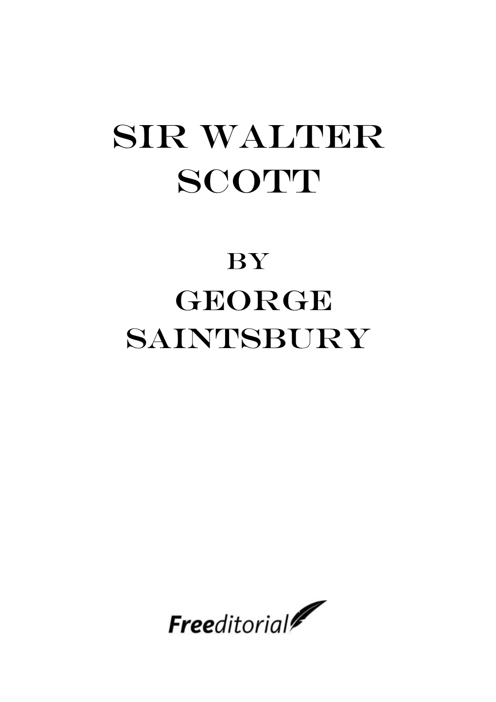 Sir Walter Scott