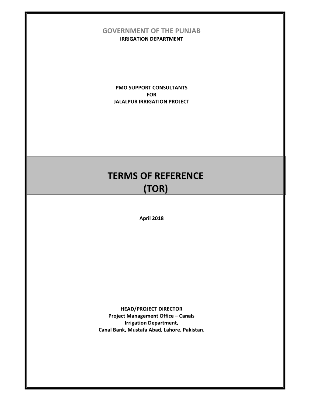 Terms of Reference (Tor)