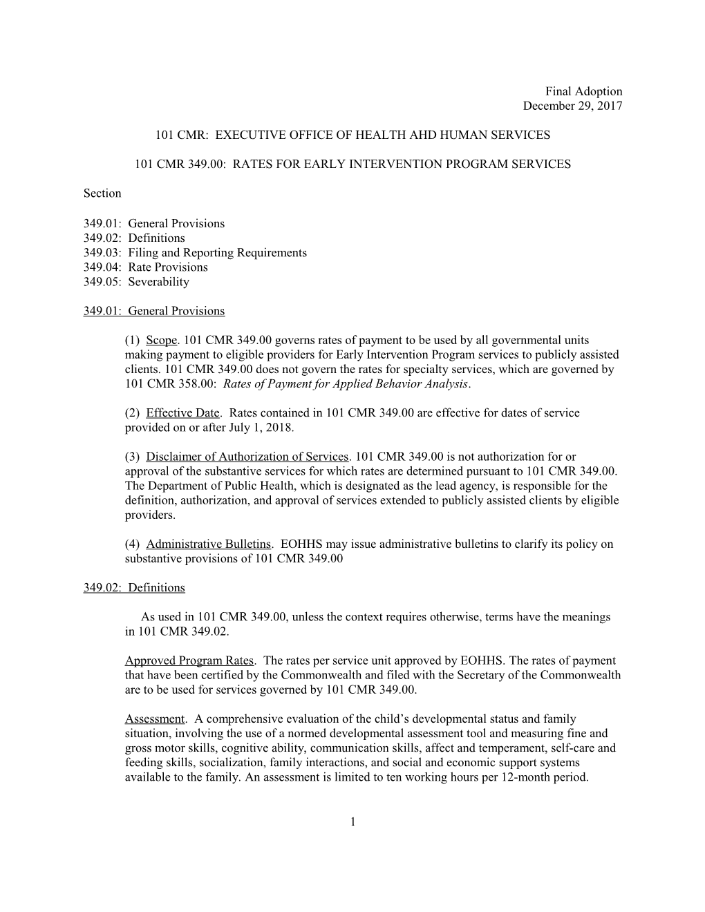 114.3 Cmr: Division of Health Care Finance & Policy