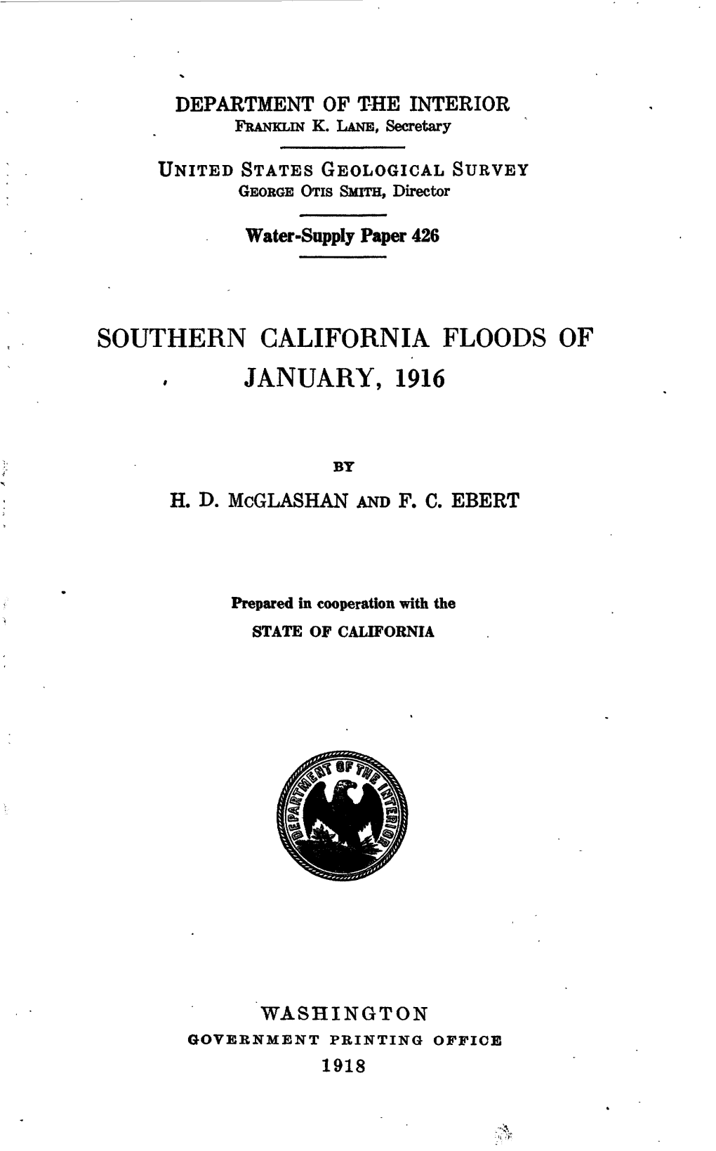 Southern California Floods of January, 1916