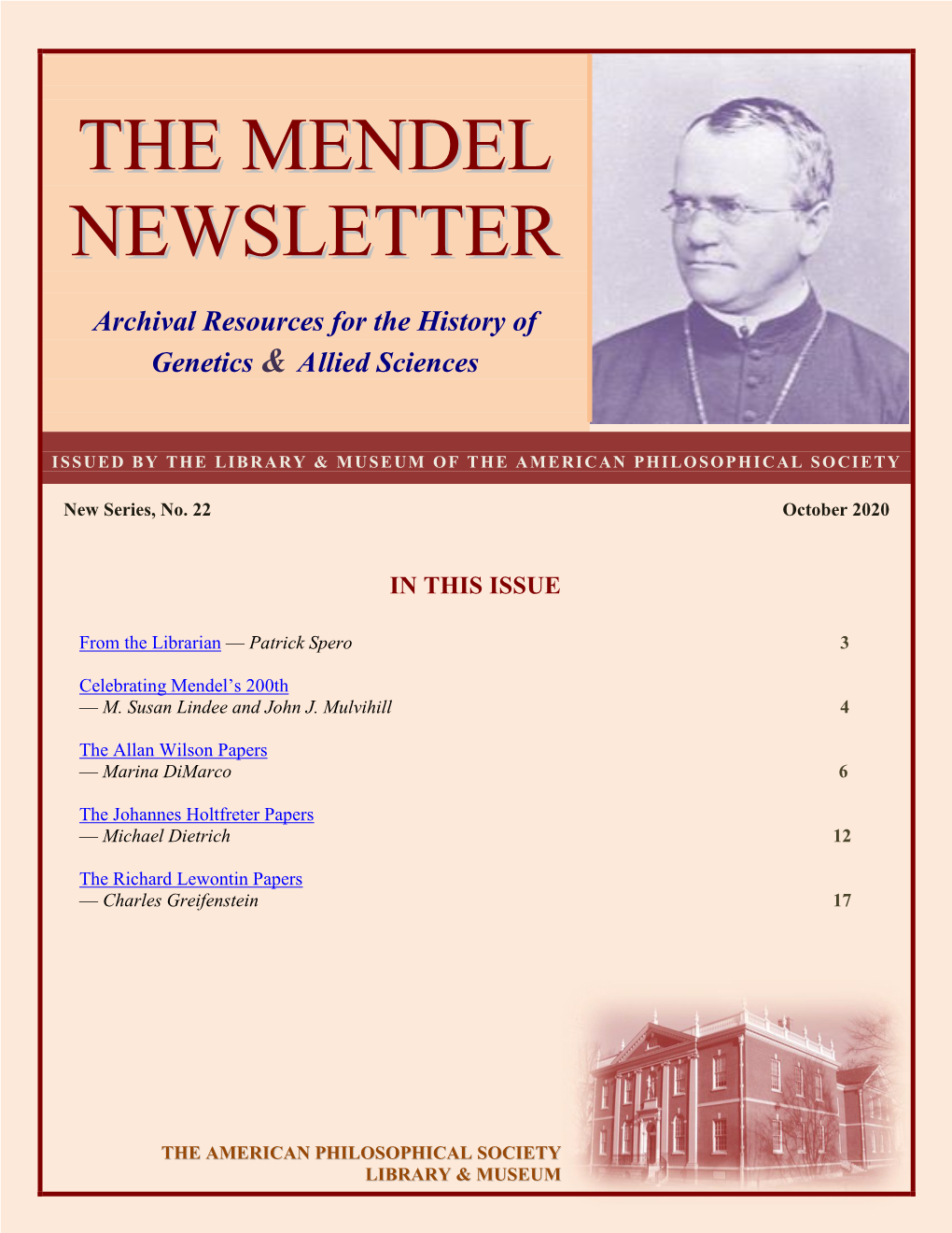 The Mendel Newsletter October 2020