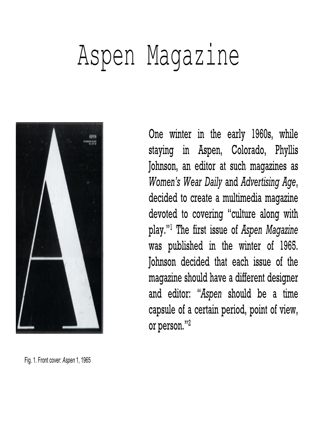 Aspen Magazine