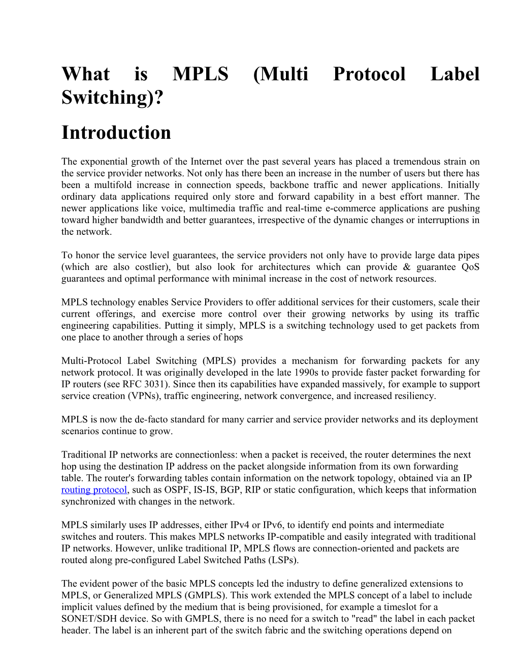 What Is MPLS (Multi Protocol Label Switching)?