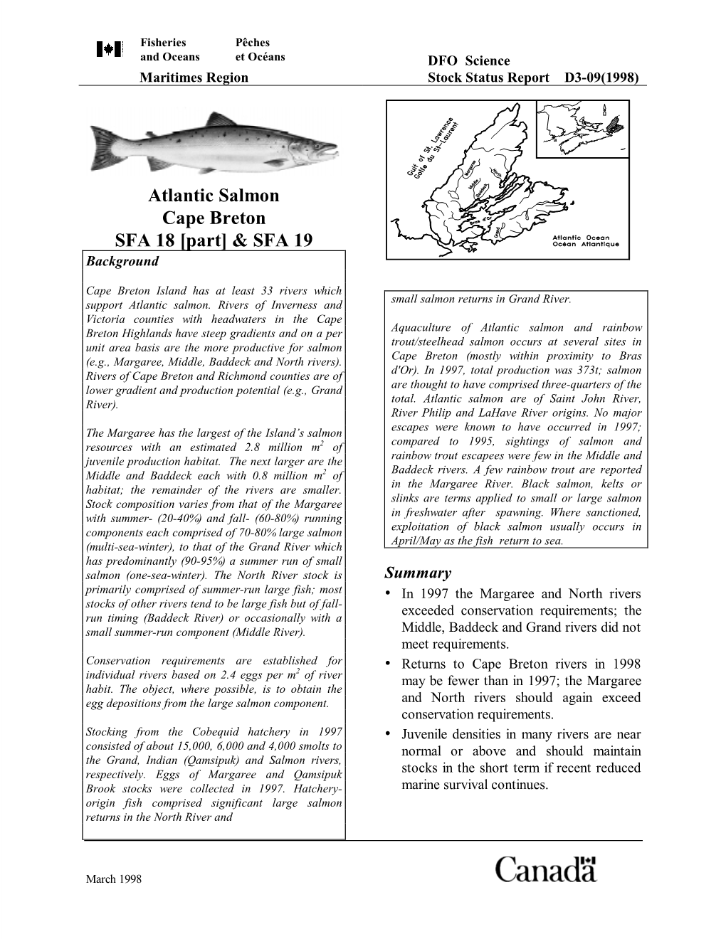 Atlantic Salmon SFA 18