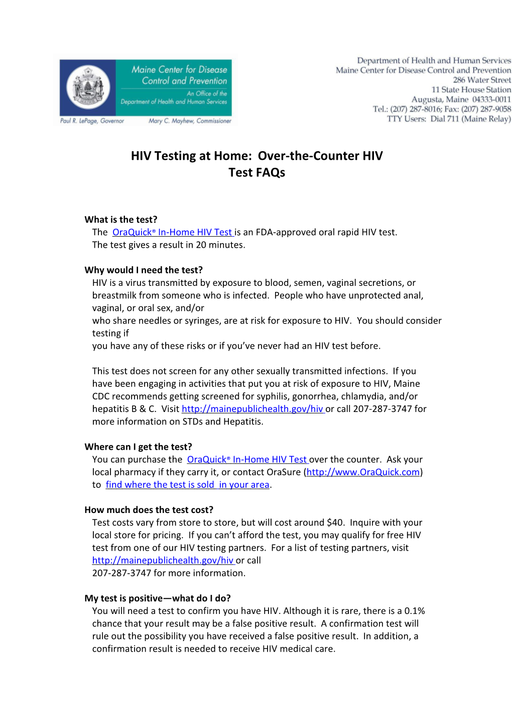 HIV Testing at Home: Over-The-Counter HIV Test Faqs