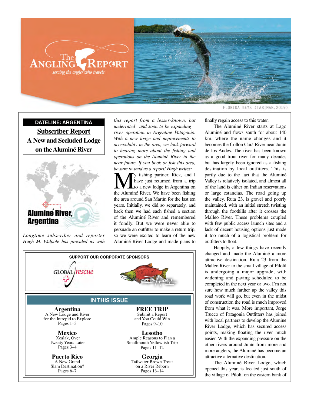 March 2019 -2- Volume 32, Number 3 the ANGLING REPORT