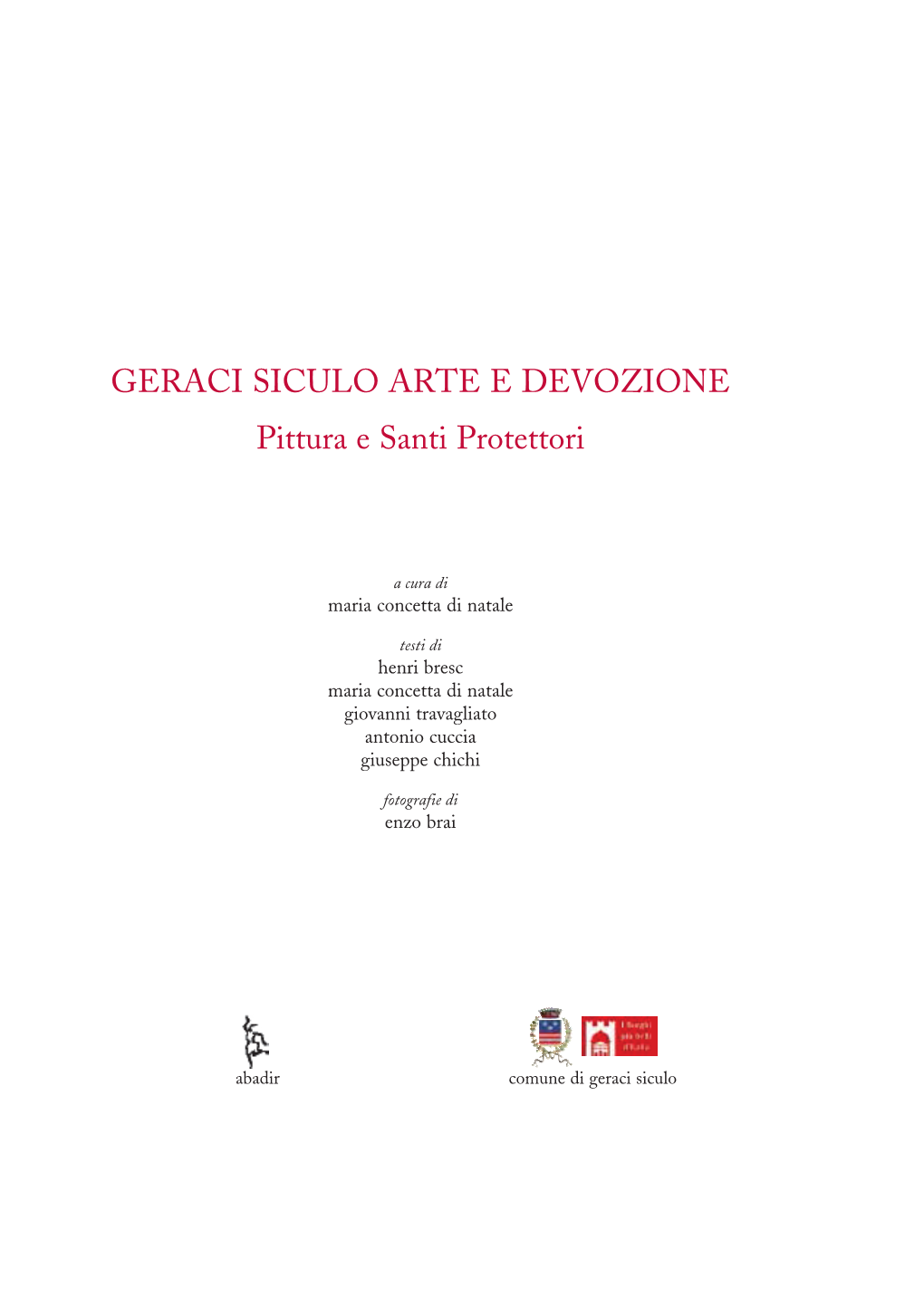 GERACI SICULO ARTE E DEVOZIONE Pittura E Santi Protettori