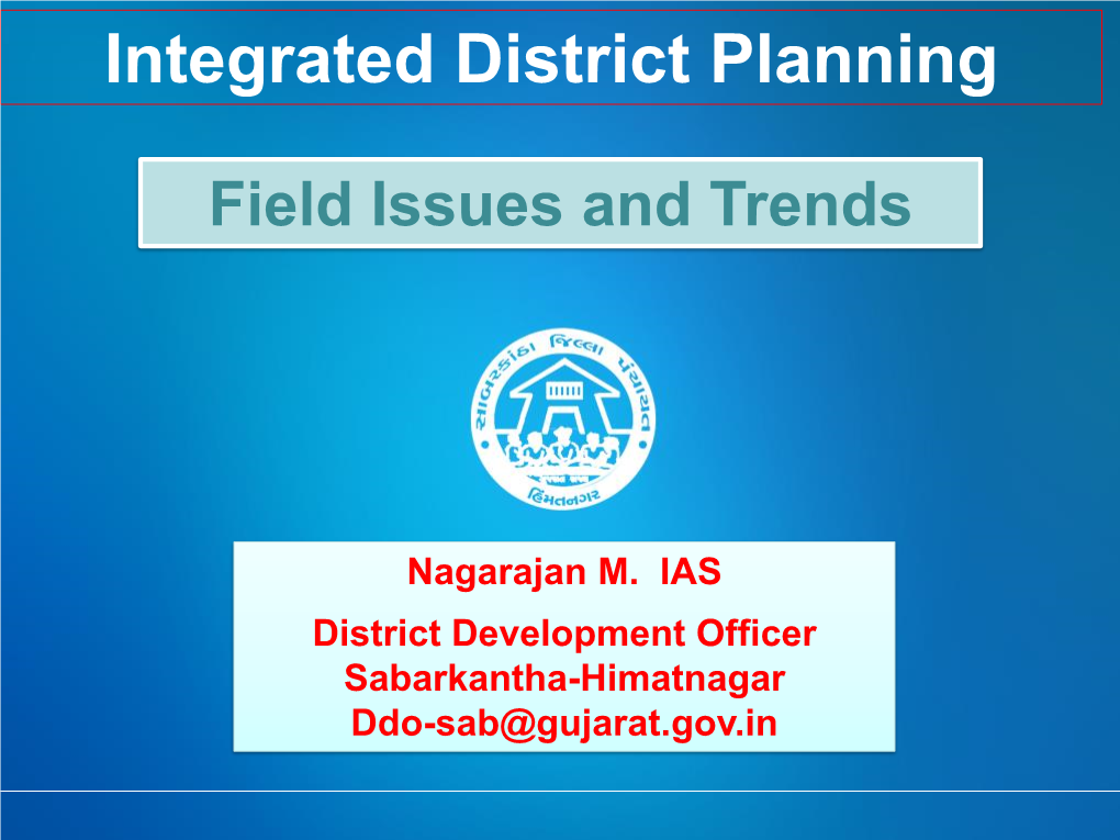 Integrated District Planning