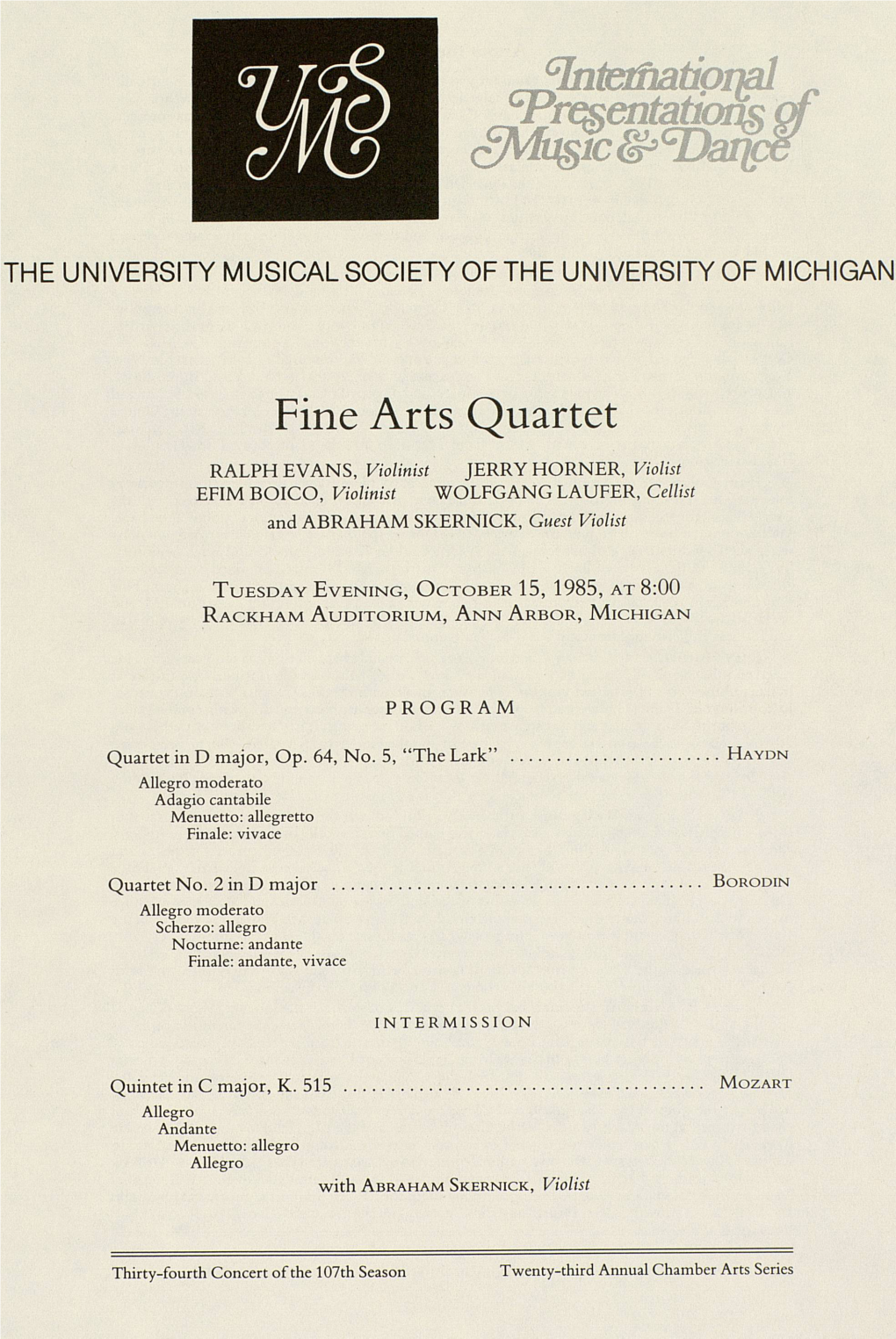 Fine Arts Quartet