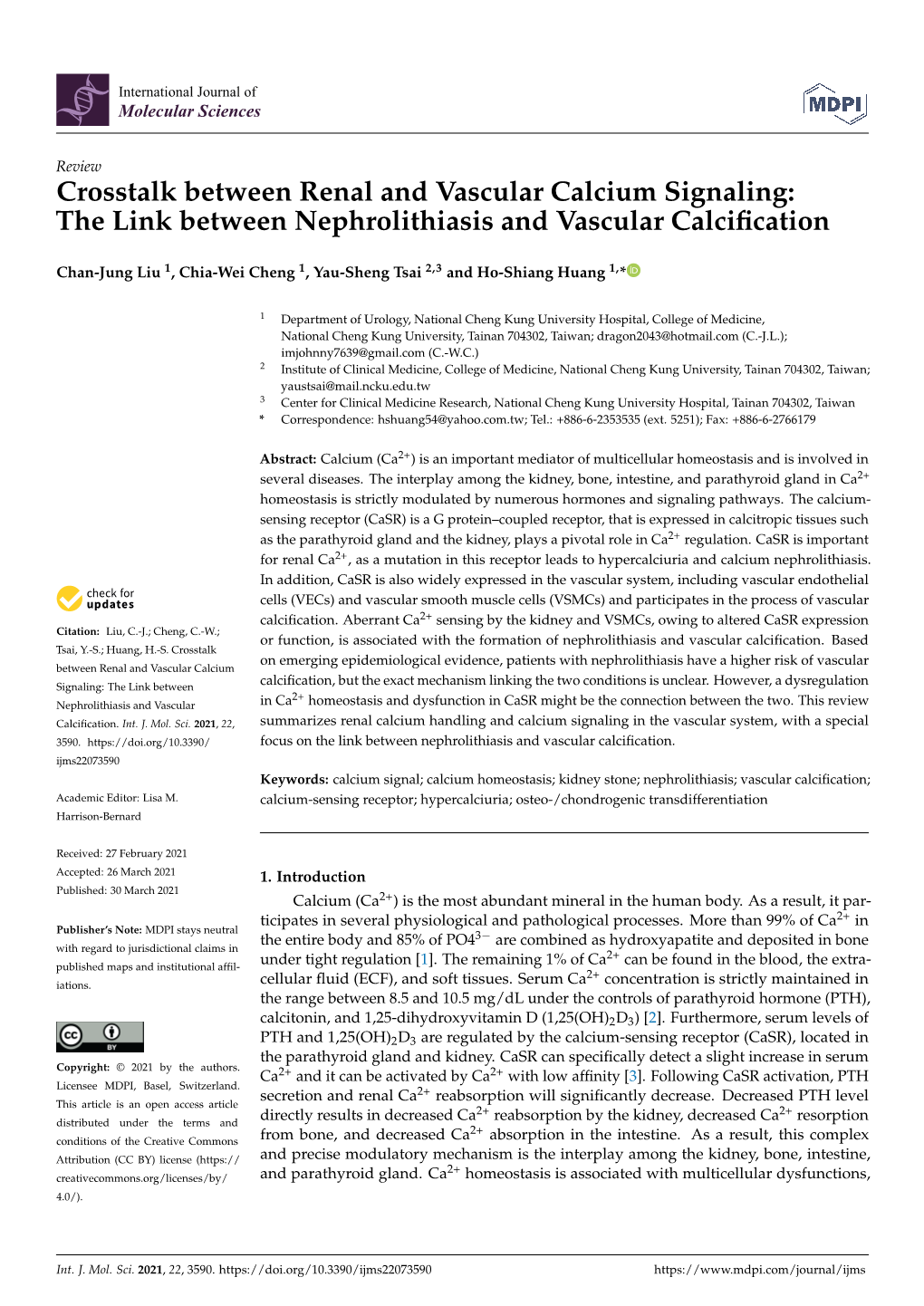 The Link Between Nephrolithiasis and Vascular Calcification