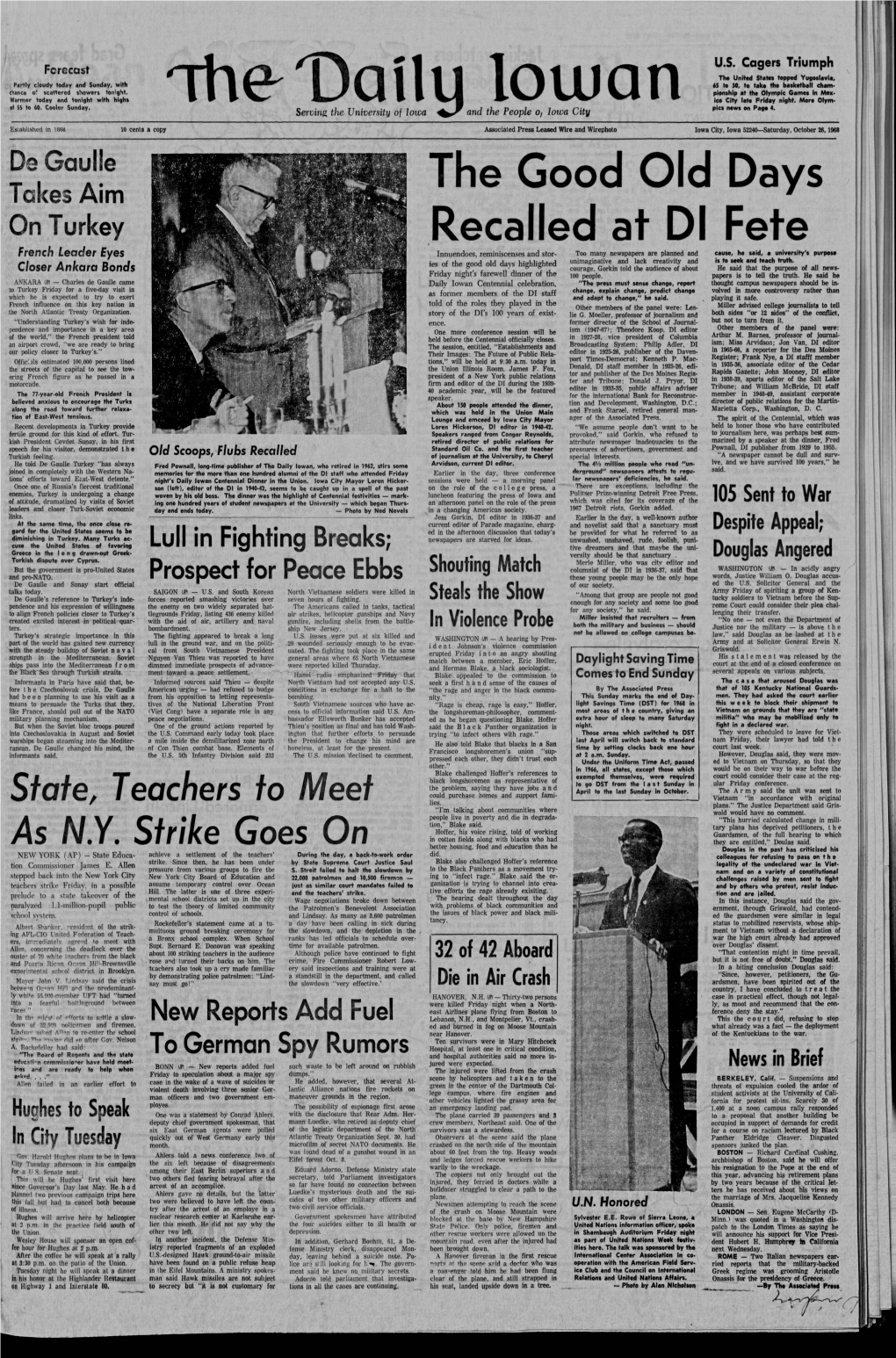 Daily Iowan (Iowa City, Iowa), 1968-10-26