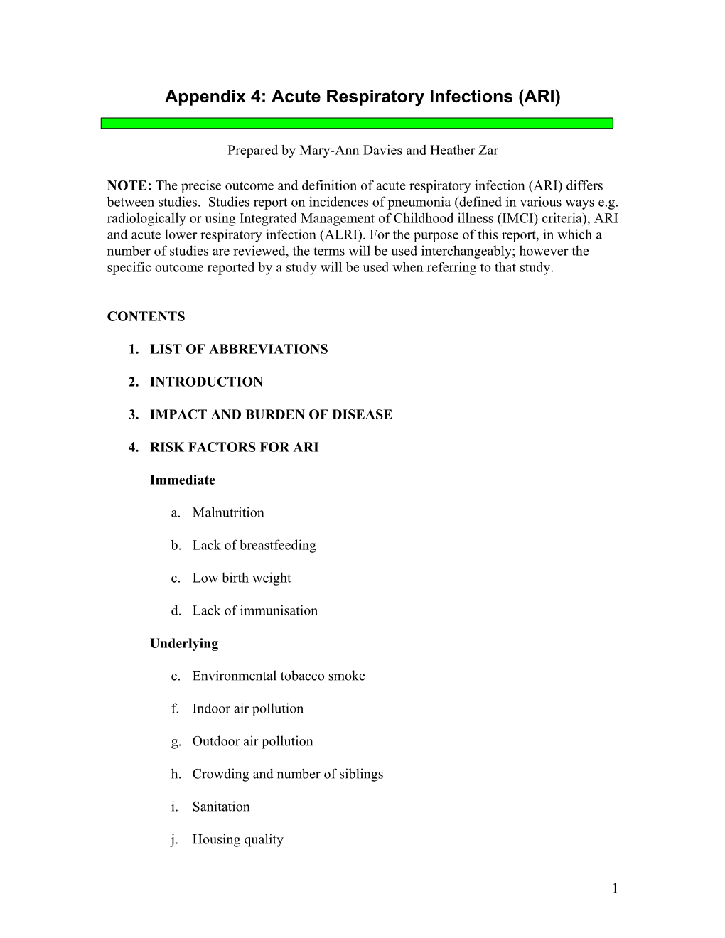 Epidemiology of Childhood Pneumonia