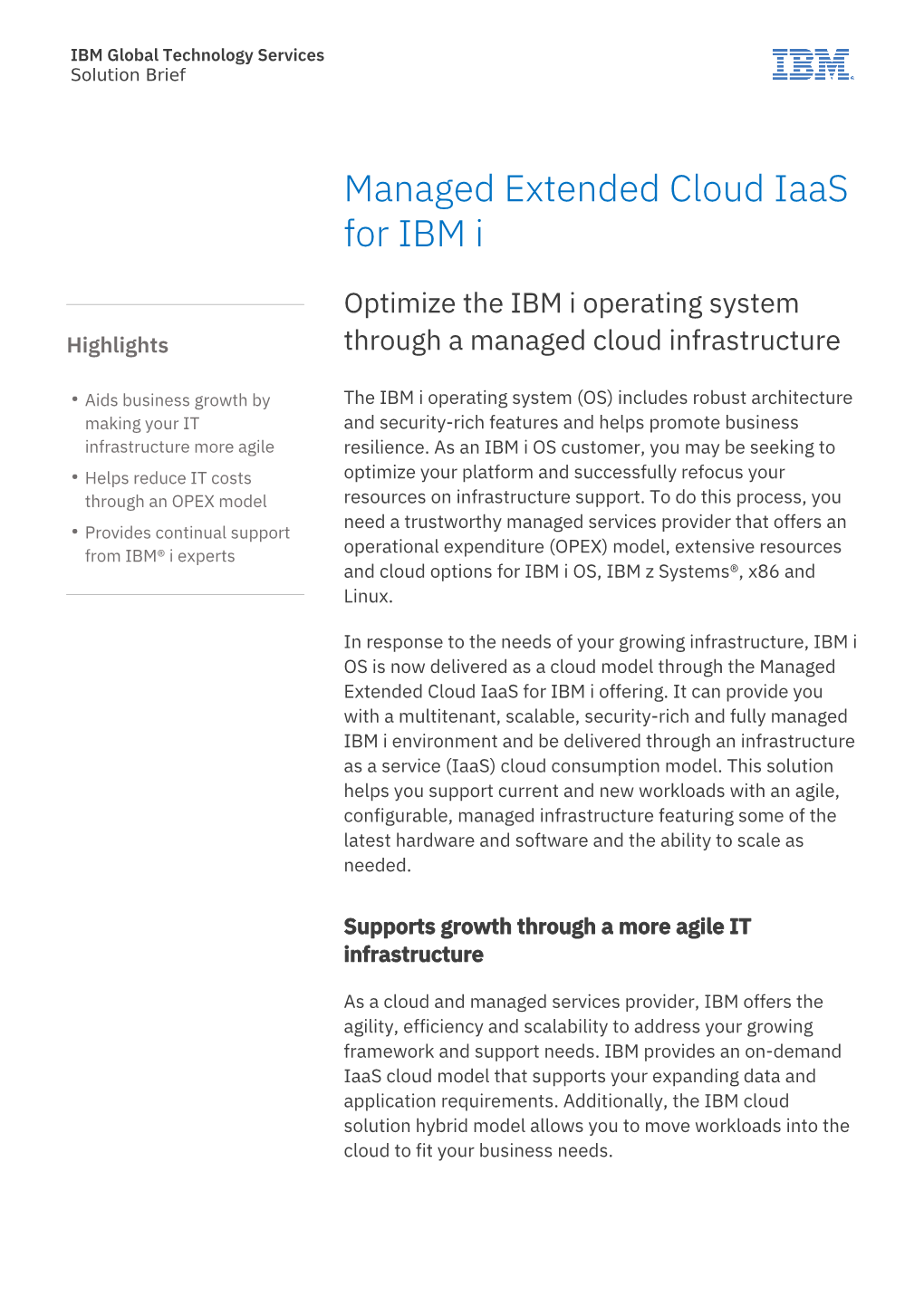 IBM Cloud Managed Services for IBM I