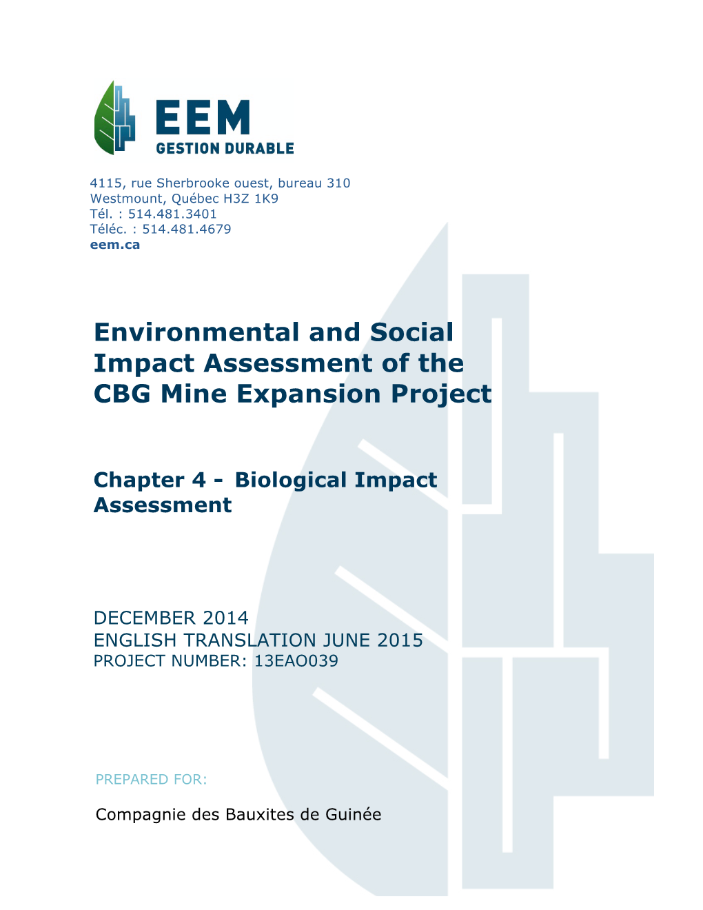 Chapter 4 - Biological Impact