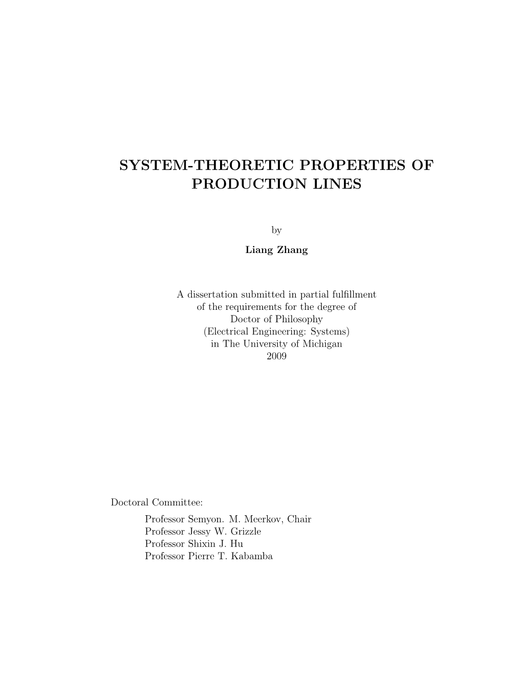 System-Theoretic Properties of Production Lines