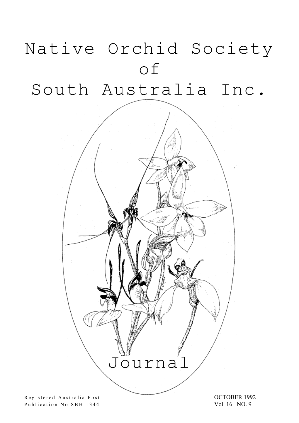 Native Orchid Society of South Australia Inc. Journal