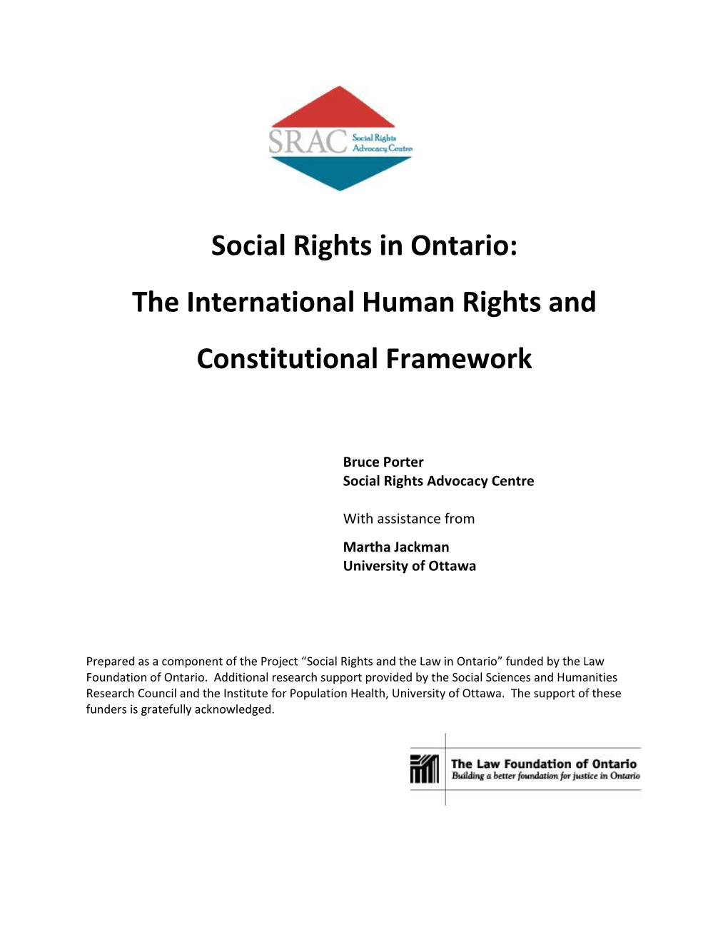 The International Human Rights and Constitutional Framework