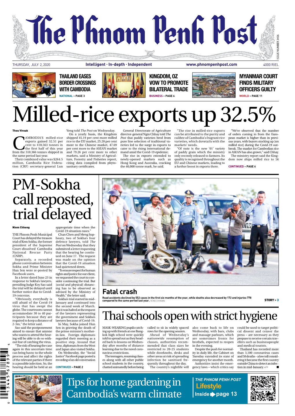 Milled-Rice Exports up 32.5% Thou Vireak Yeng Told the Post on Wednesday