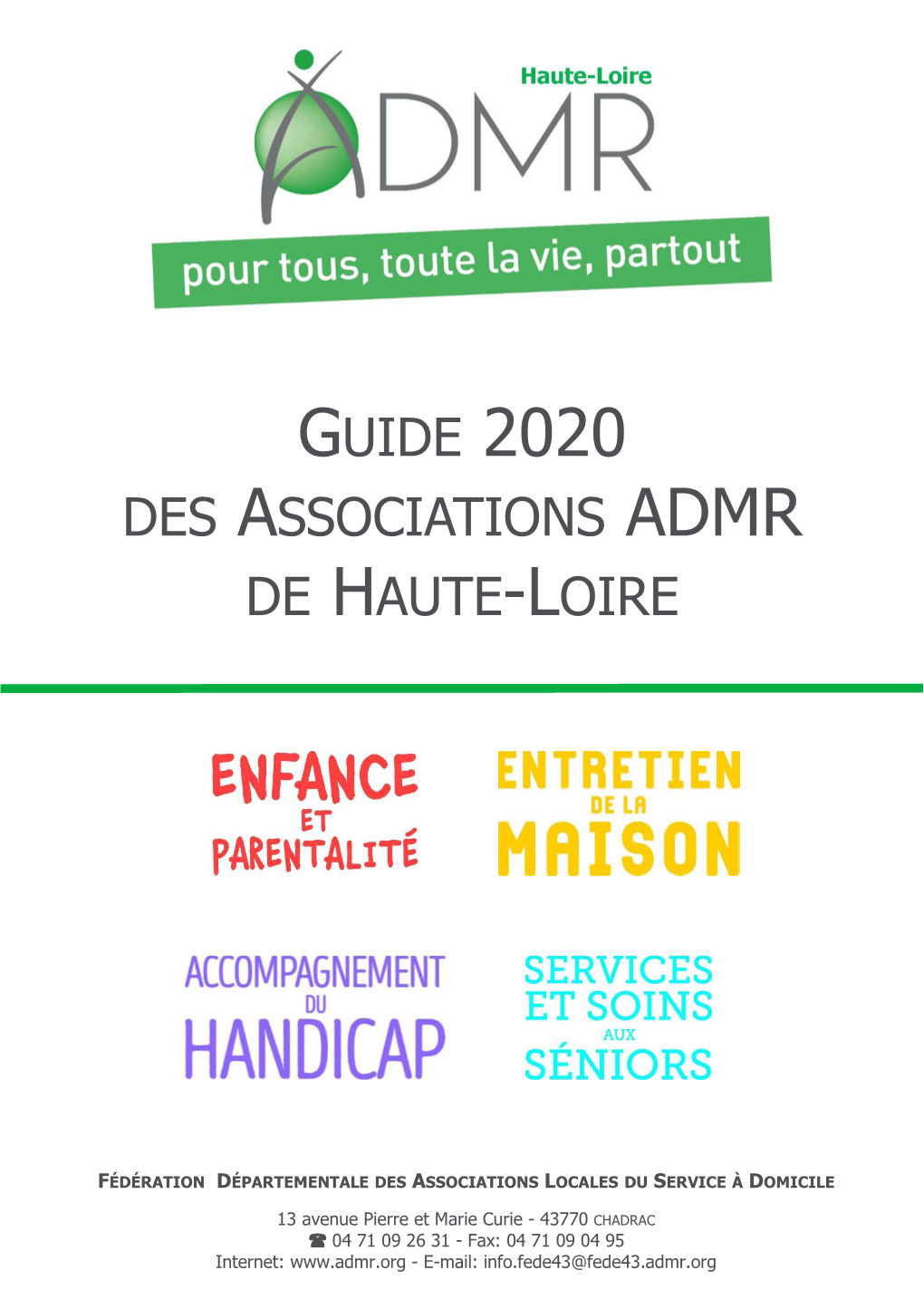 Guide 2020 Des Associations Admr De Haute-Loire