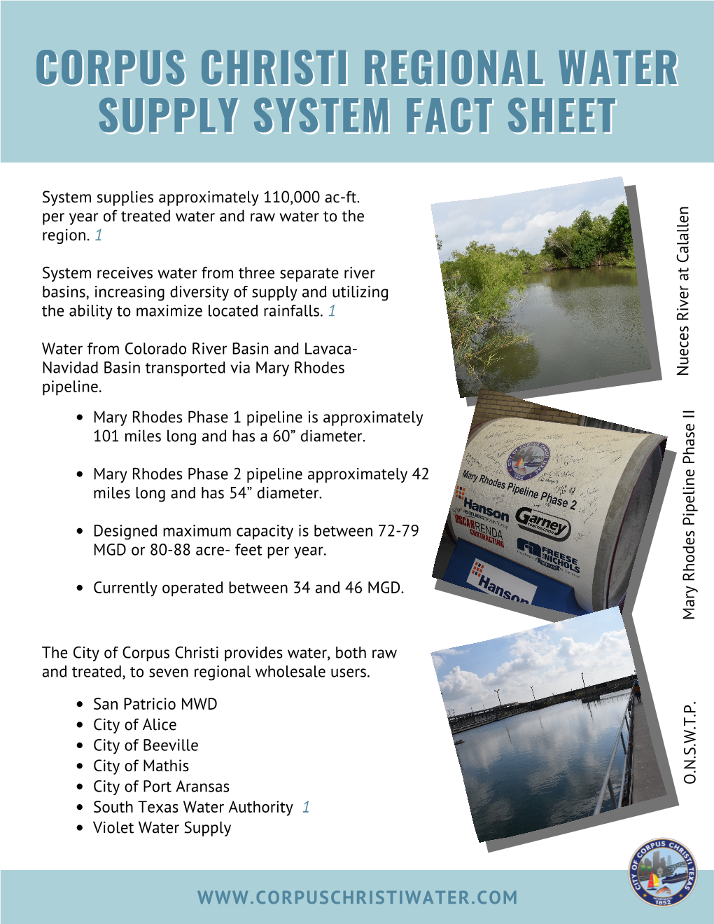 Regional Water Supply Fact Sheet