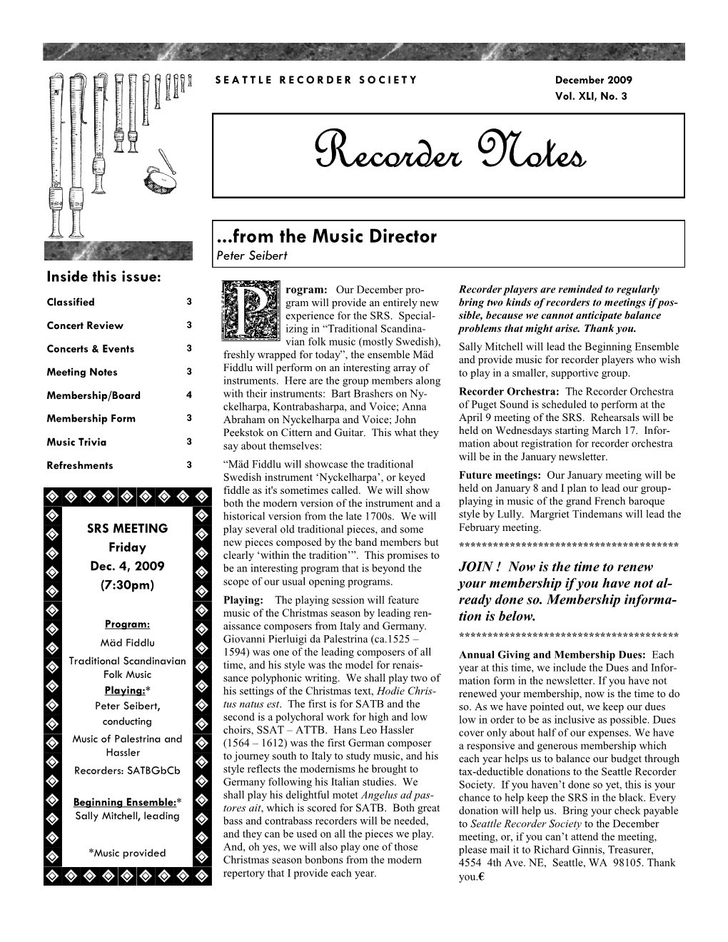 Recorder Notes