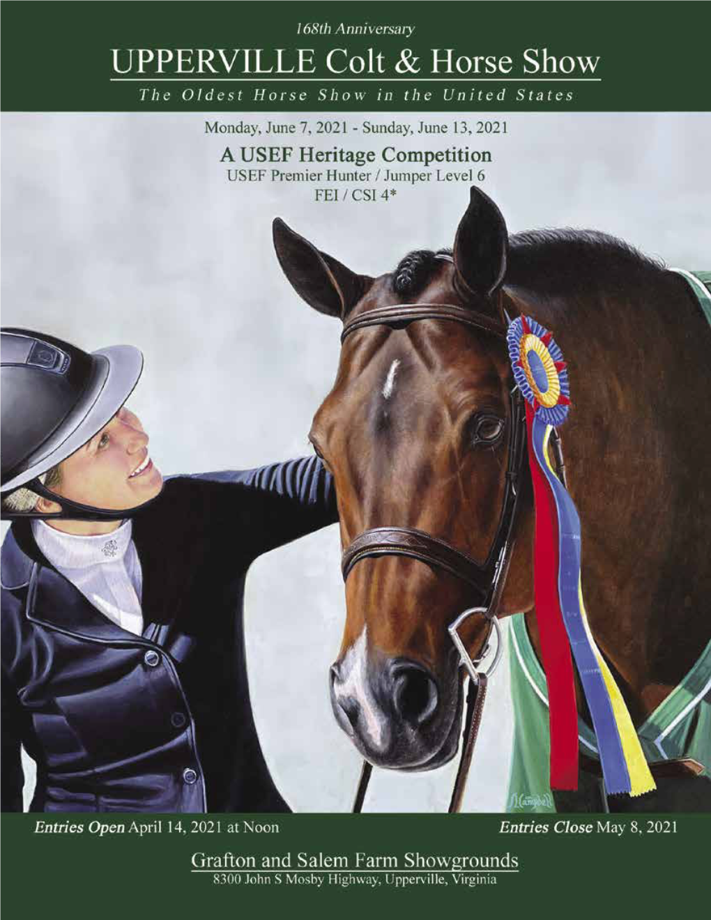 Organization, Promotes New Careers for Retired Racehorses, Sponsoring Thoroughbred Hunter and Jumper Divisions at More Than 350 Horse Shows Nationwide