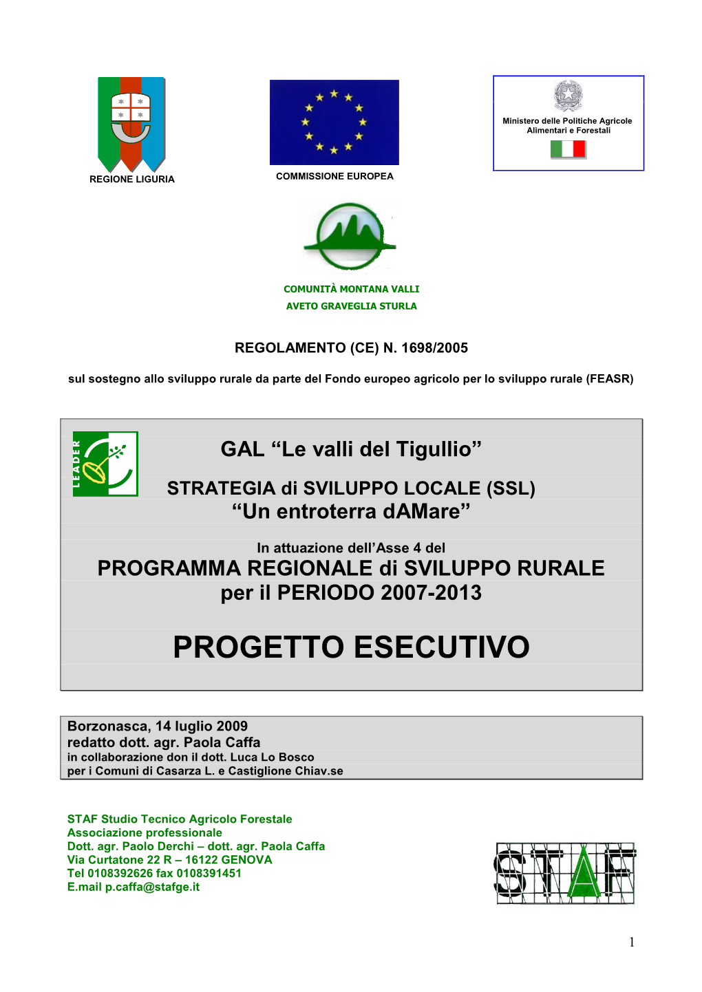 Scheda Generale Del Progetto Integrato