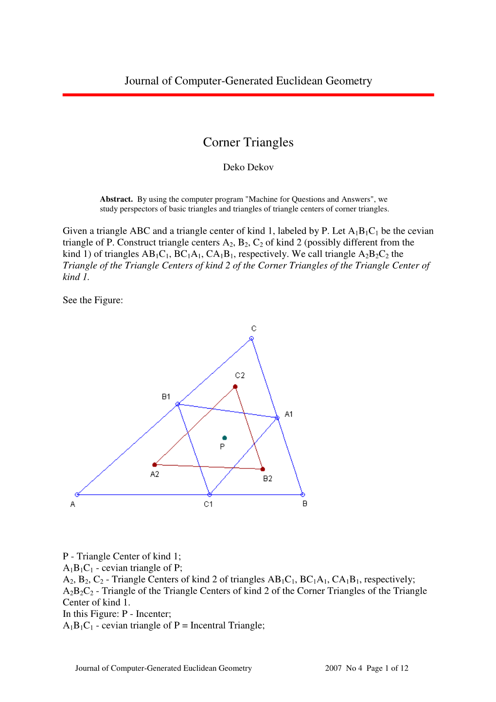 Deko Dekov, Corner Triangles PDF, 91