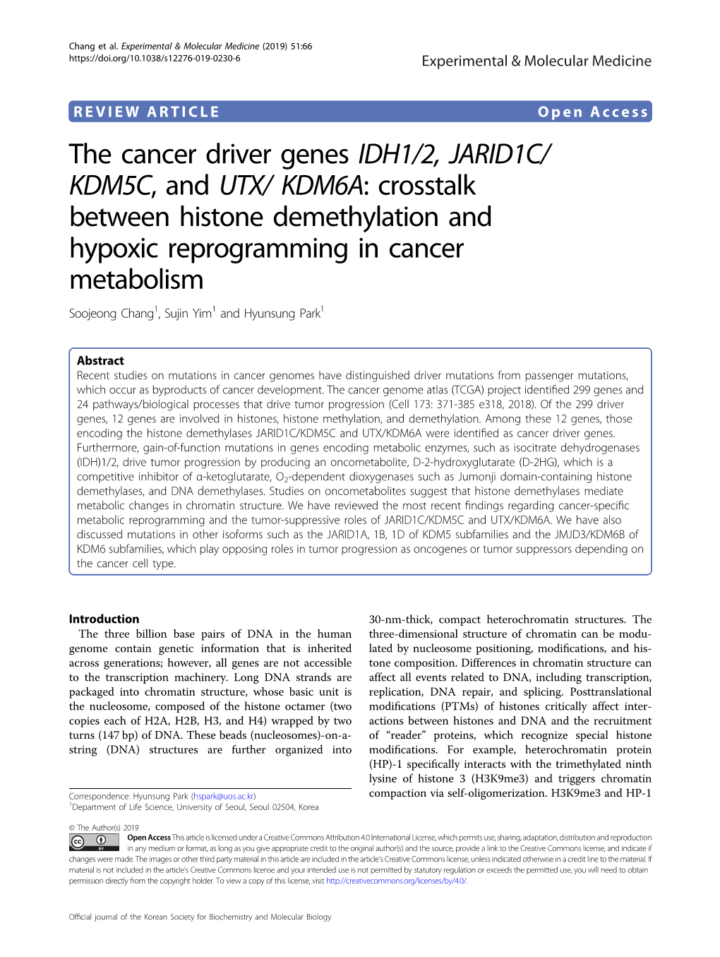 The Cancer Driver Genes IDH1/2, JARID1C/ KDM5C, And