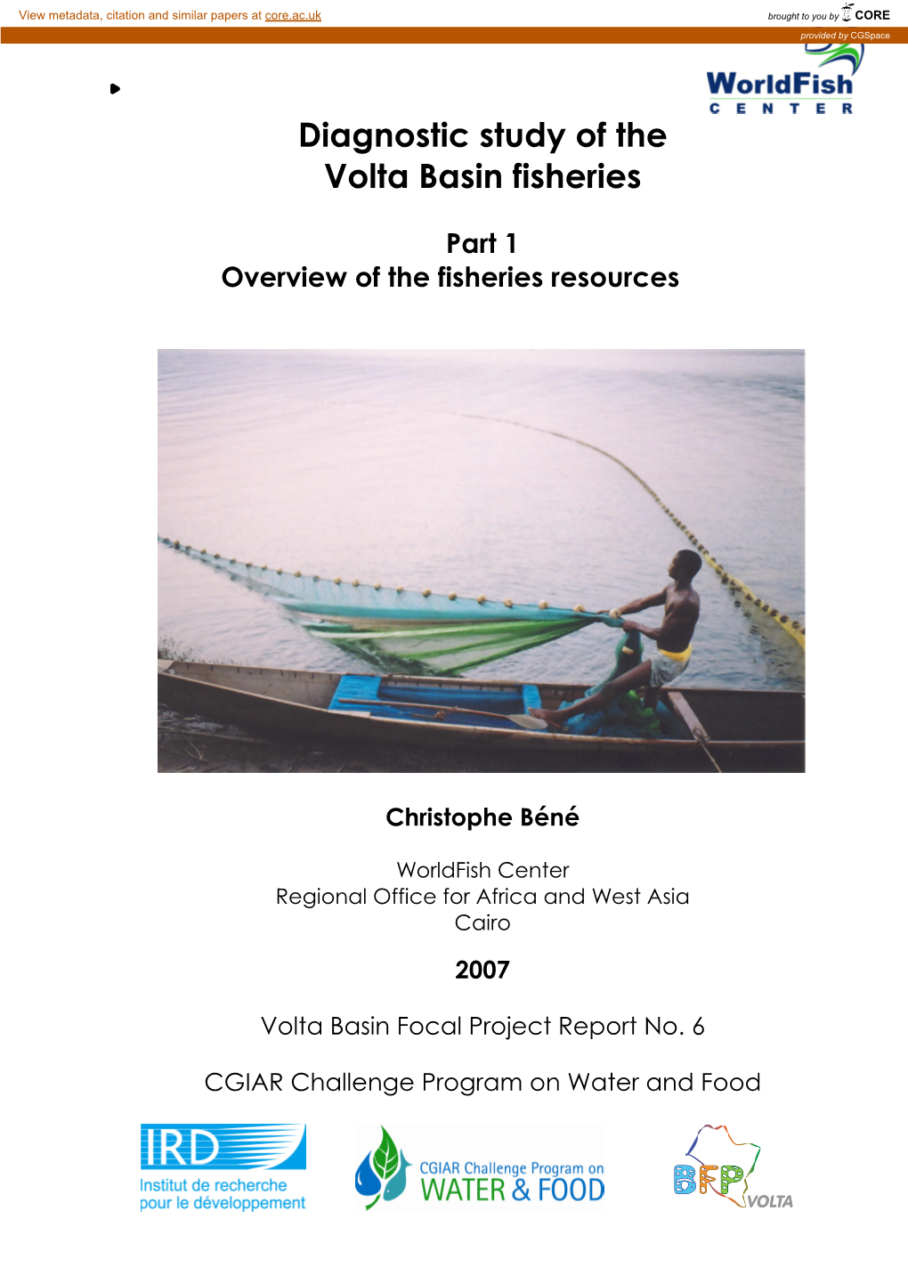 Diagnostic Study of the Volta Basin Fisheries