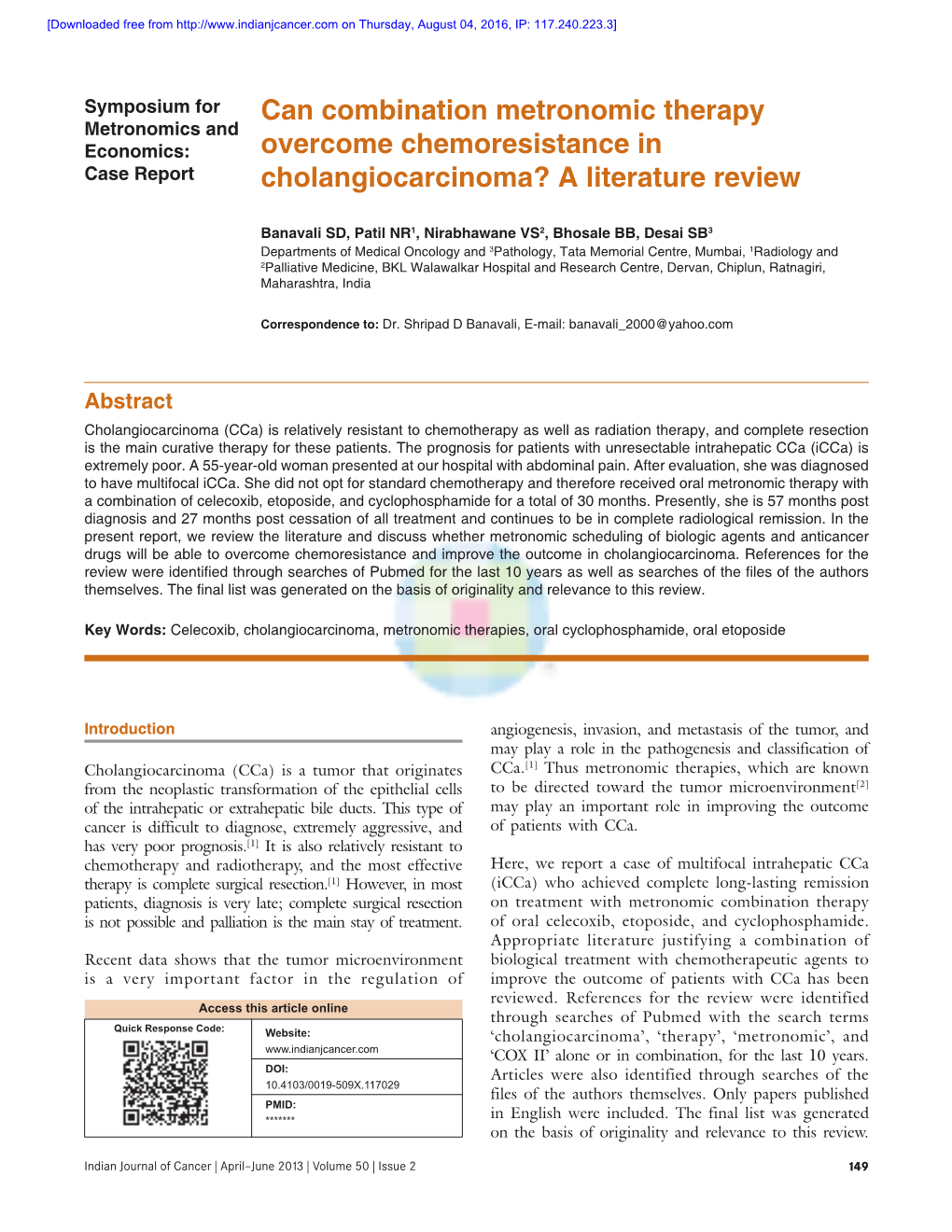 Can Combination Metronomic Therapy Overcome Chemoresistance In