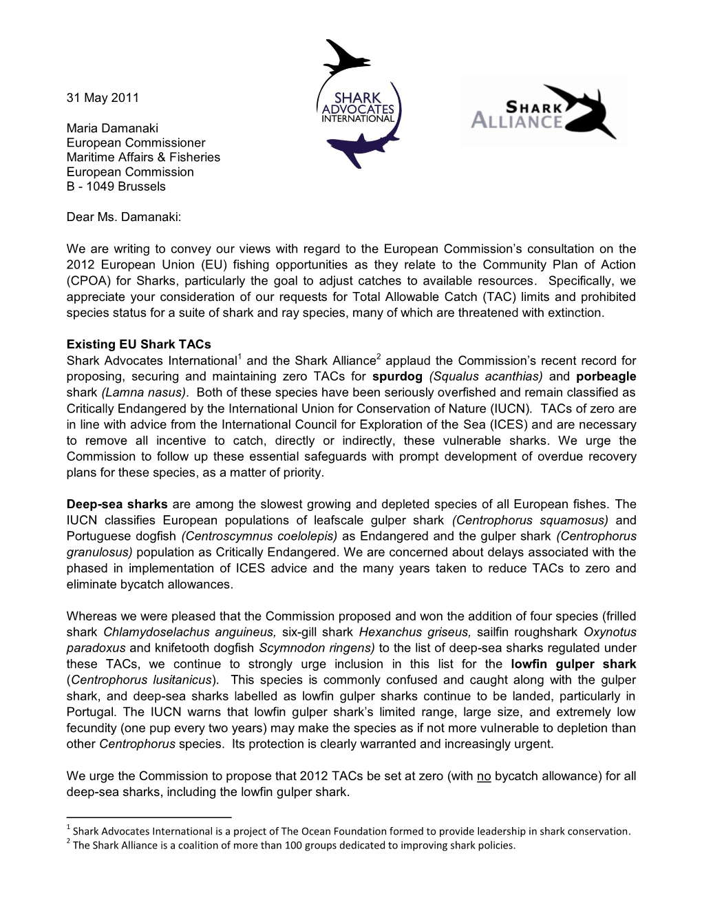 3. SAI-SA Letter on EU CPOA for Sharks / EU Tacs