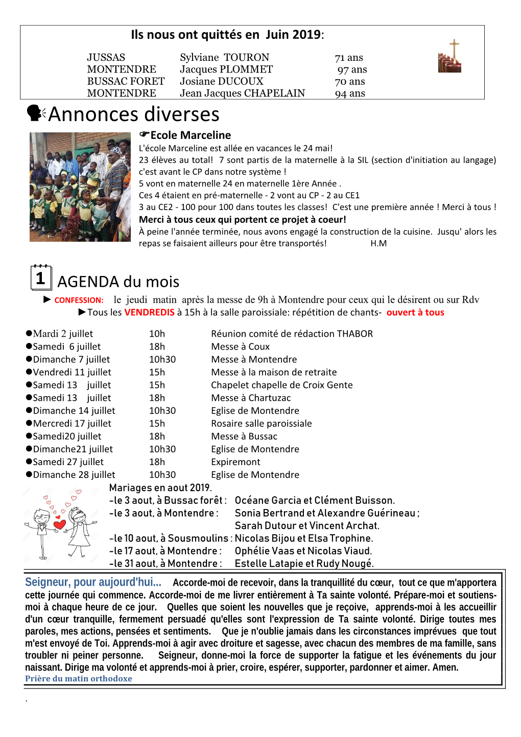 Annonces Diverses