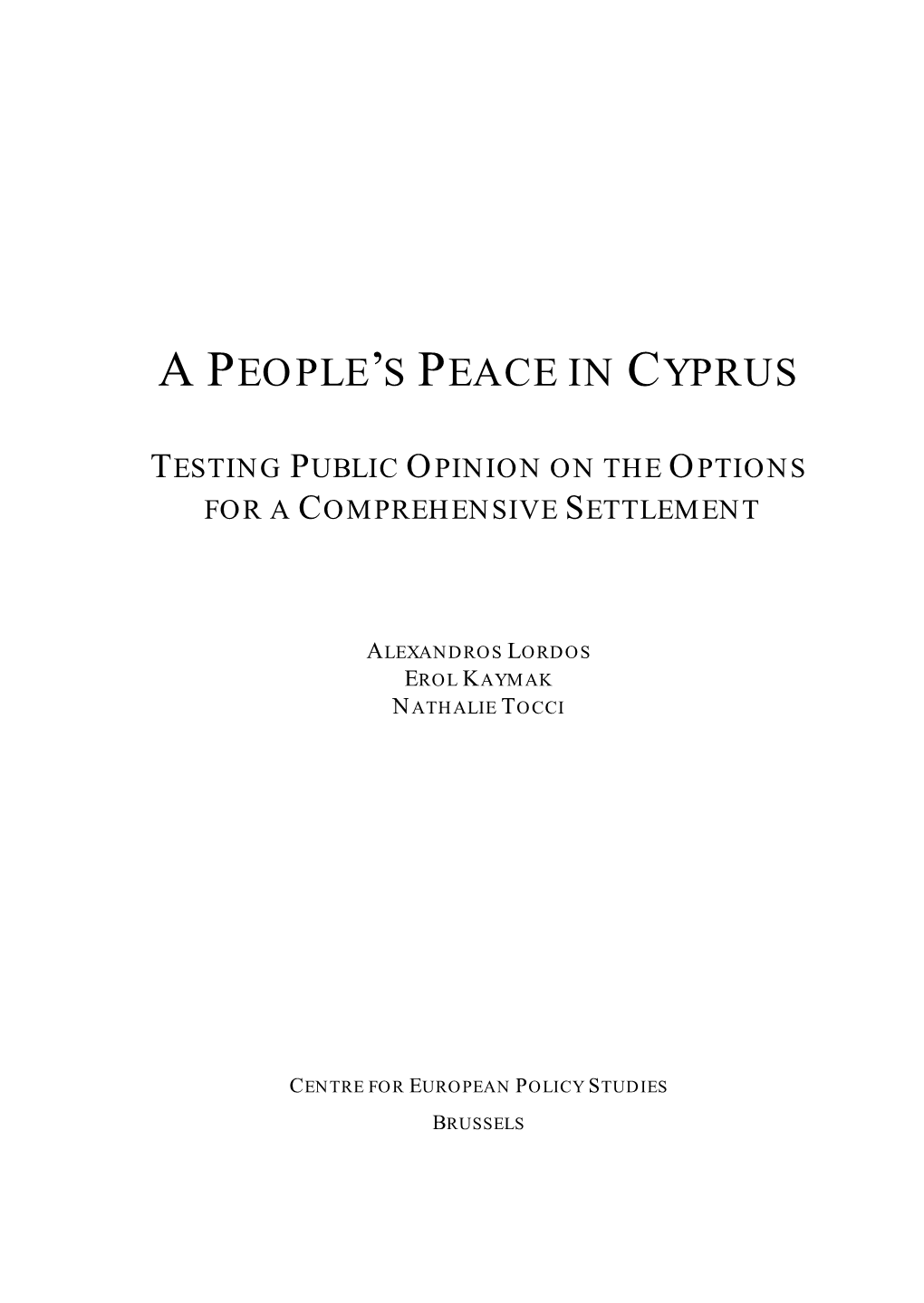 A People's Peace in Cyprus