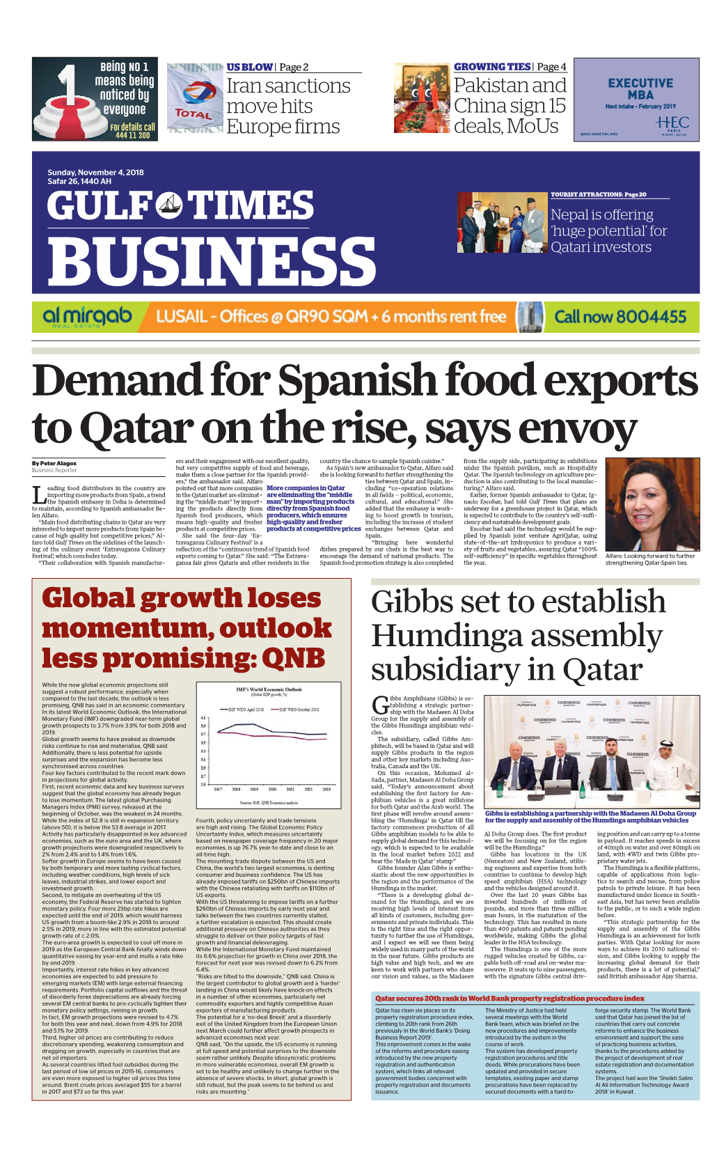 Demand for Spanish Food Exports to Qatar on the Rise, Says Envoy