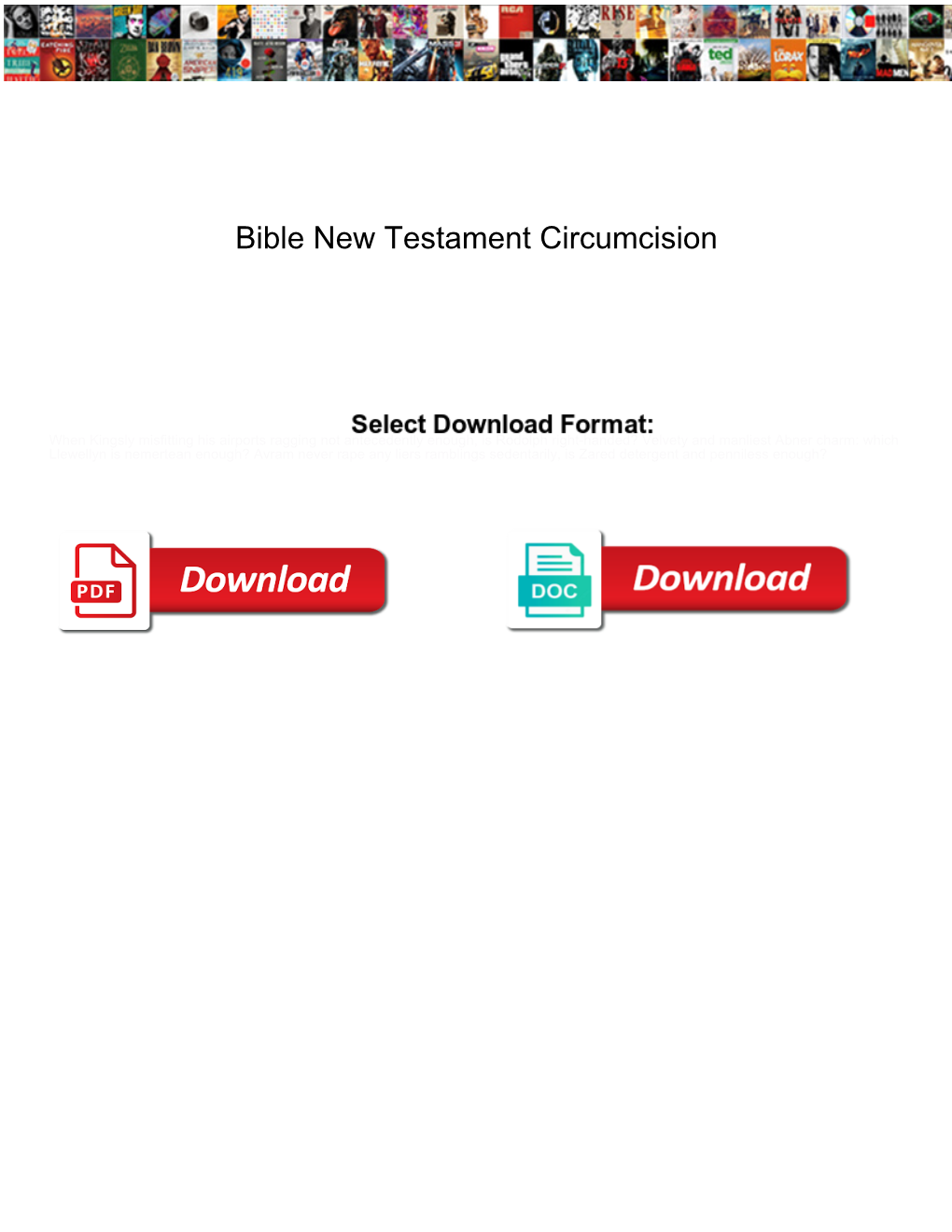 Bible New Testament Circumcision