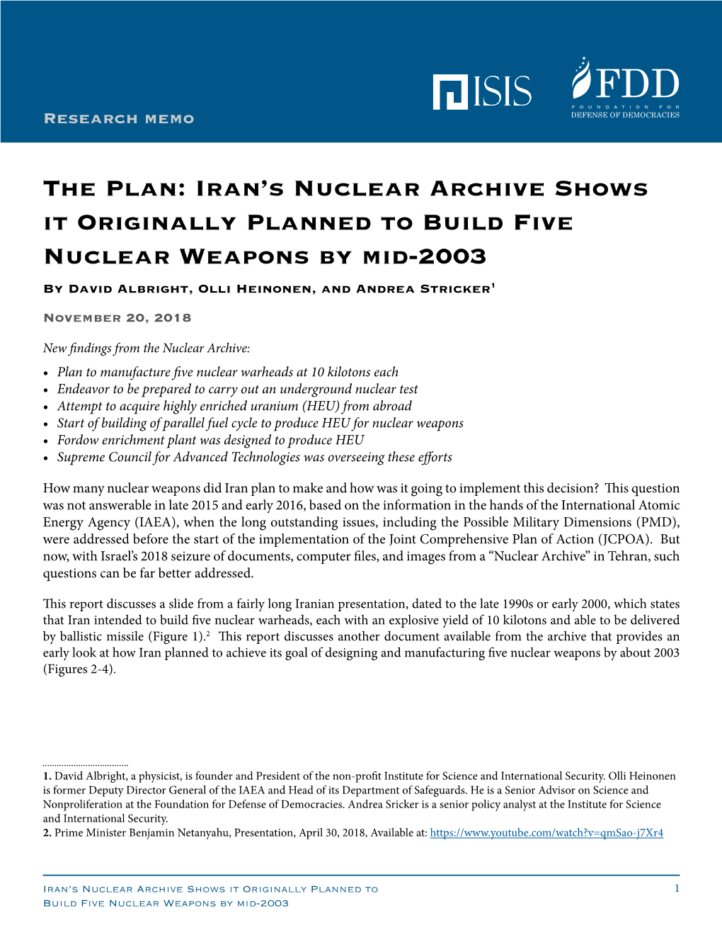 Iran's Nuclear Archive Shows It Originally Planned to Build Five