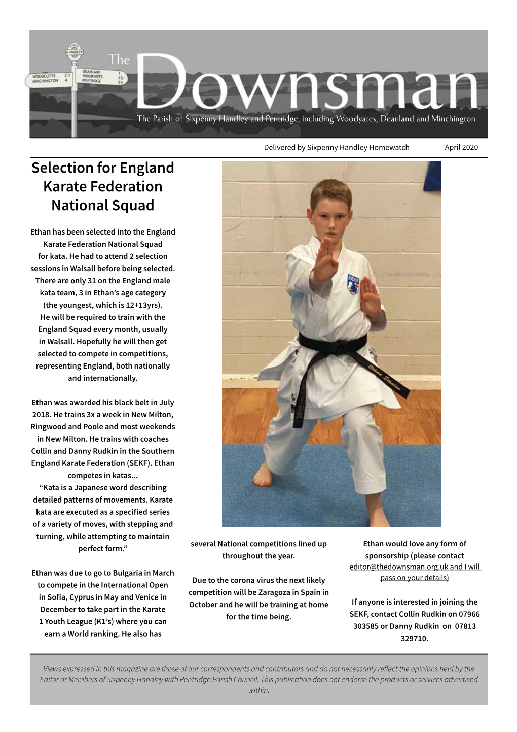 Selection for England Karate Federation National Squad