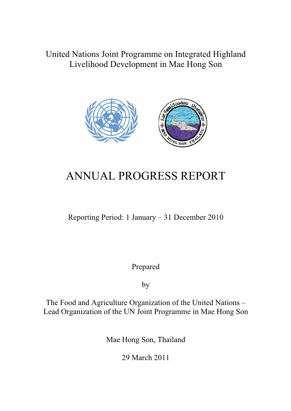 Annual Progress Report