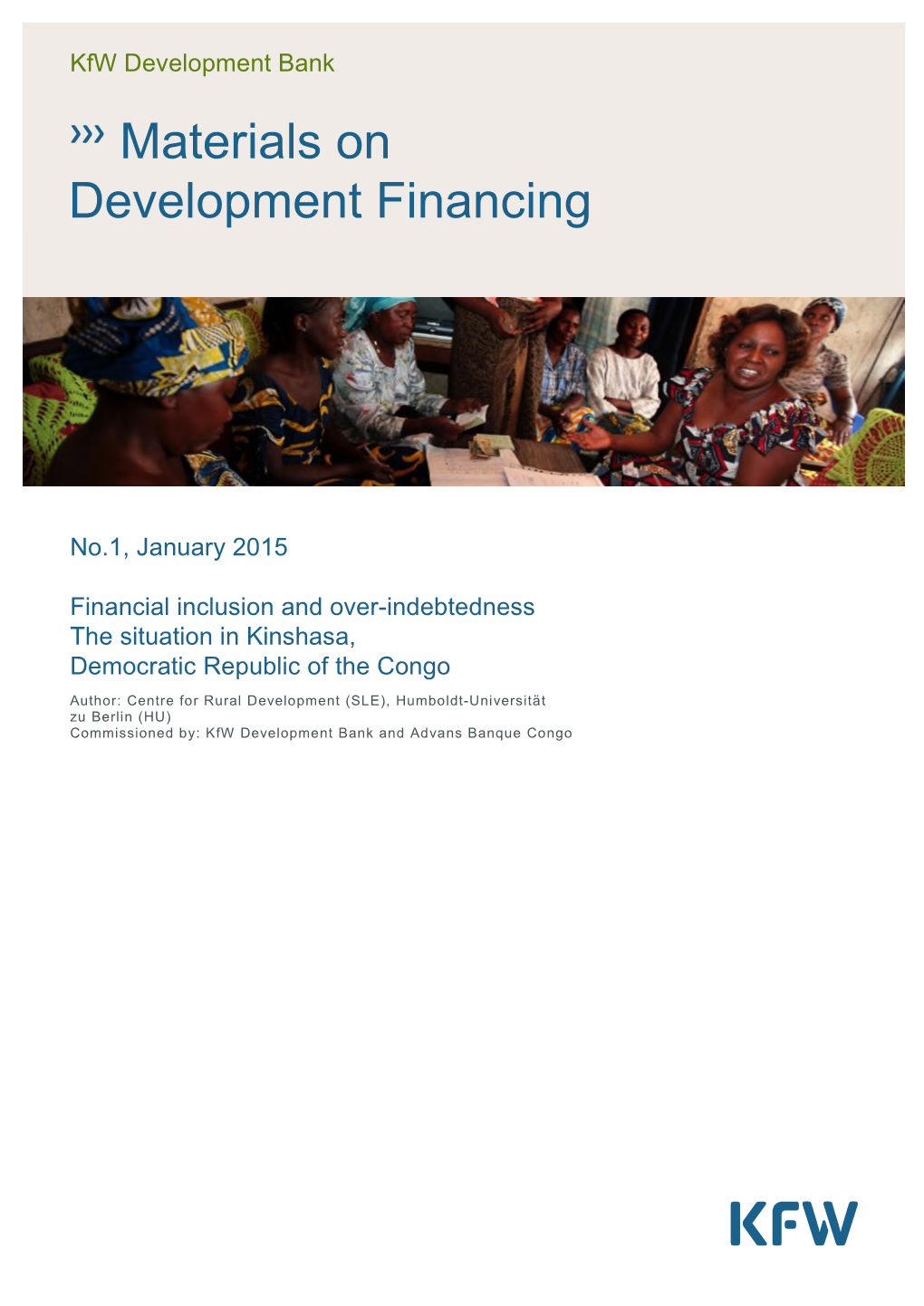 Financial Inclusion and Over-Indebtedness the Situation in Kinshasa, Democratic Republic of the Congo