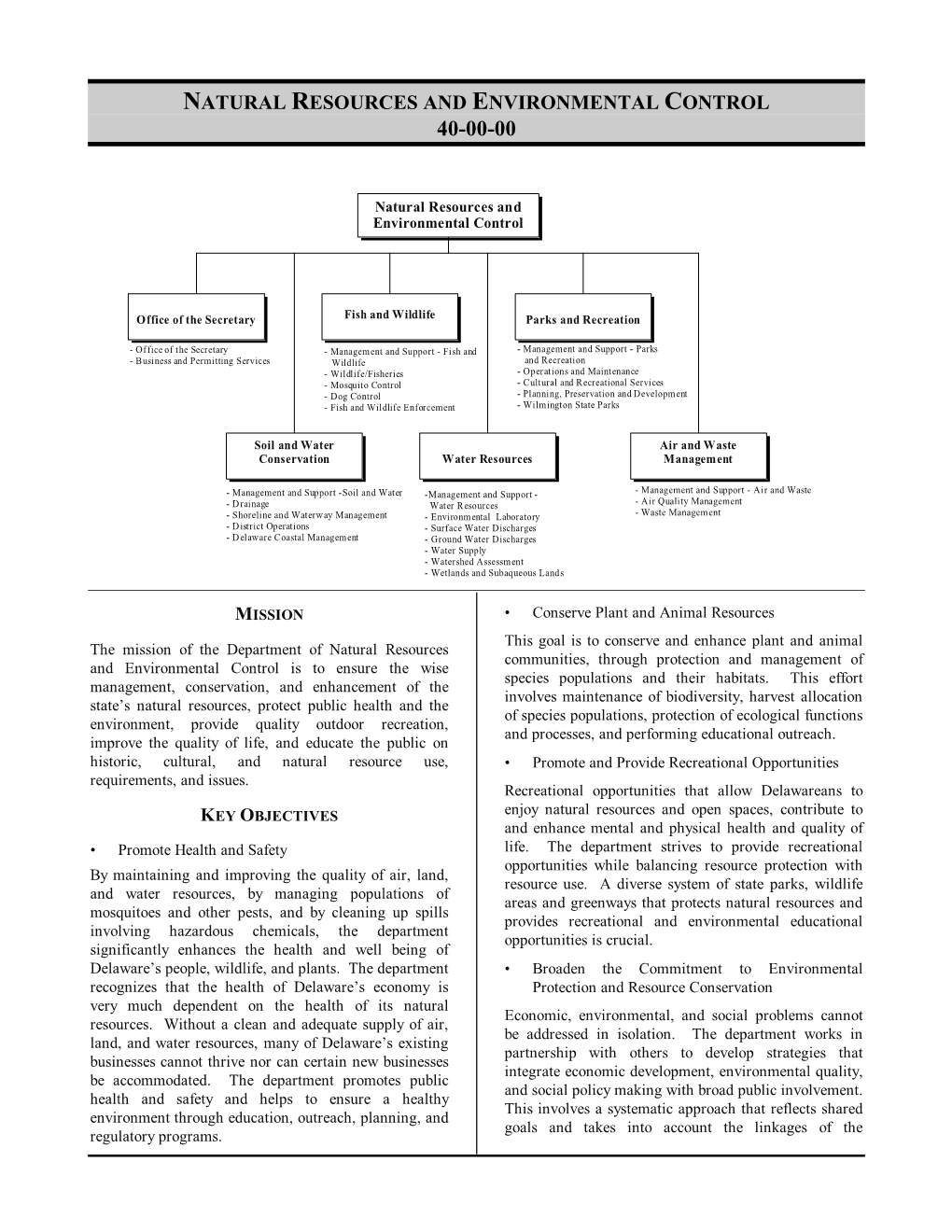 Natural Resources and Environmental Control 40-00-00