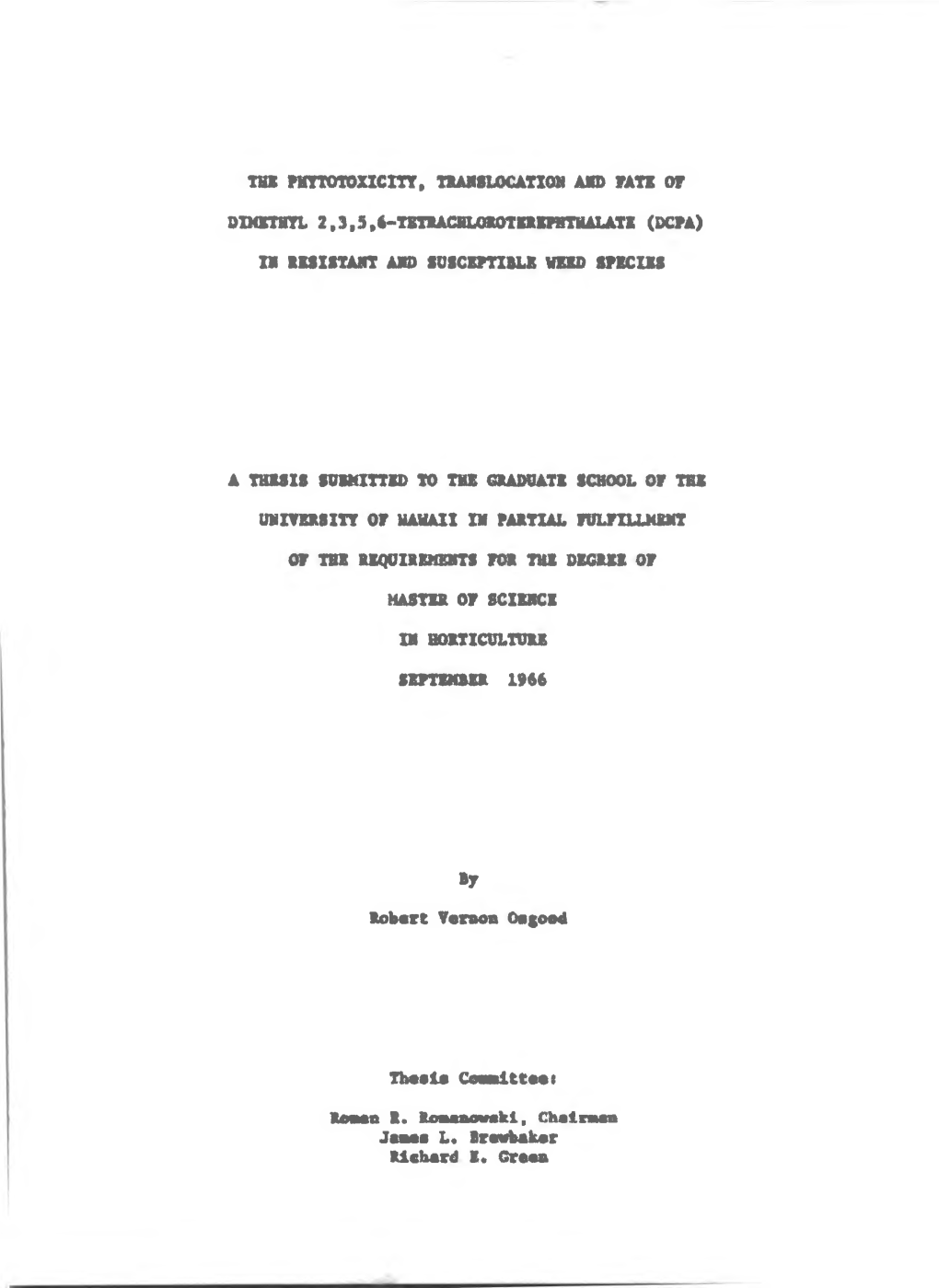 (Dcfa) Ii Resistant Aid Susceptible Weed Spec