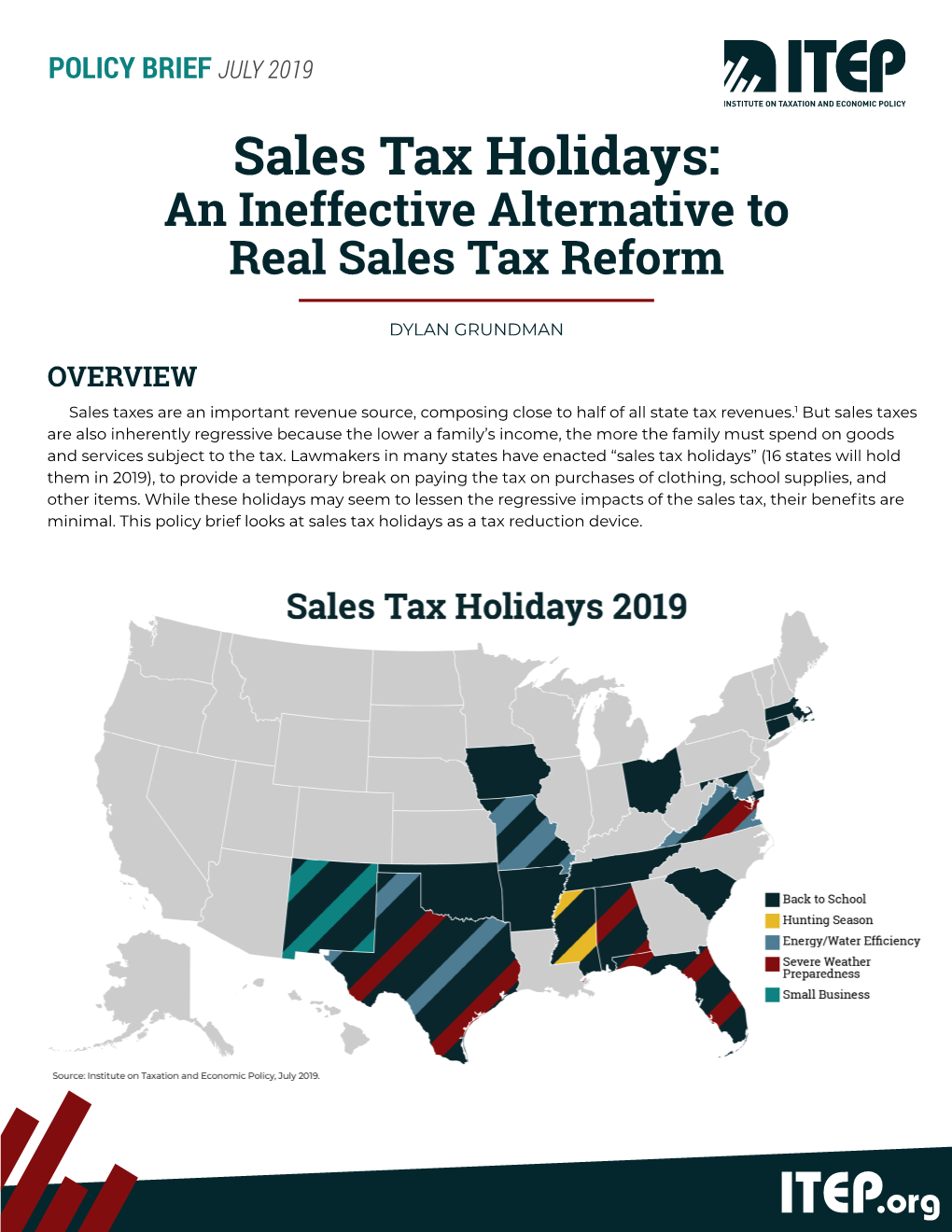 Sales Tax Holidays: an Ineffective Alternative to Real Sales Tax Reform