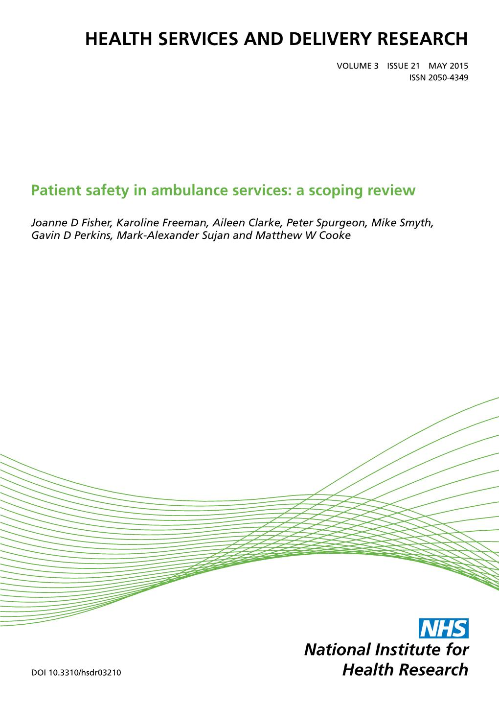 Patient Safety in Ambulance Services: a Scoping Review