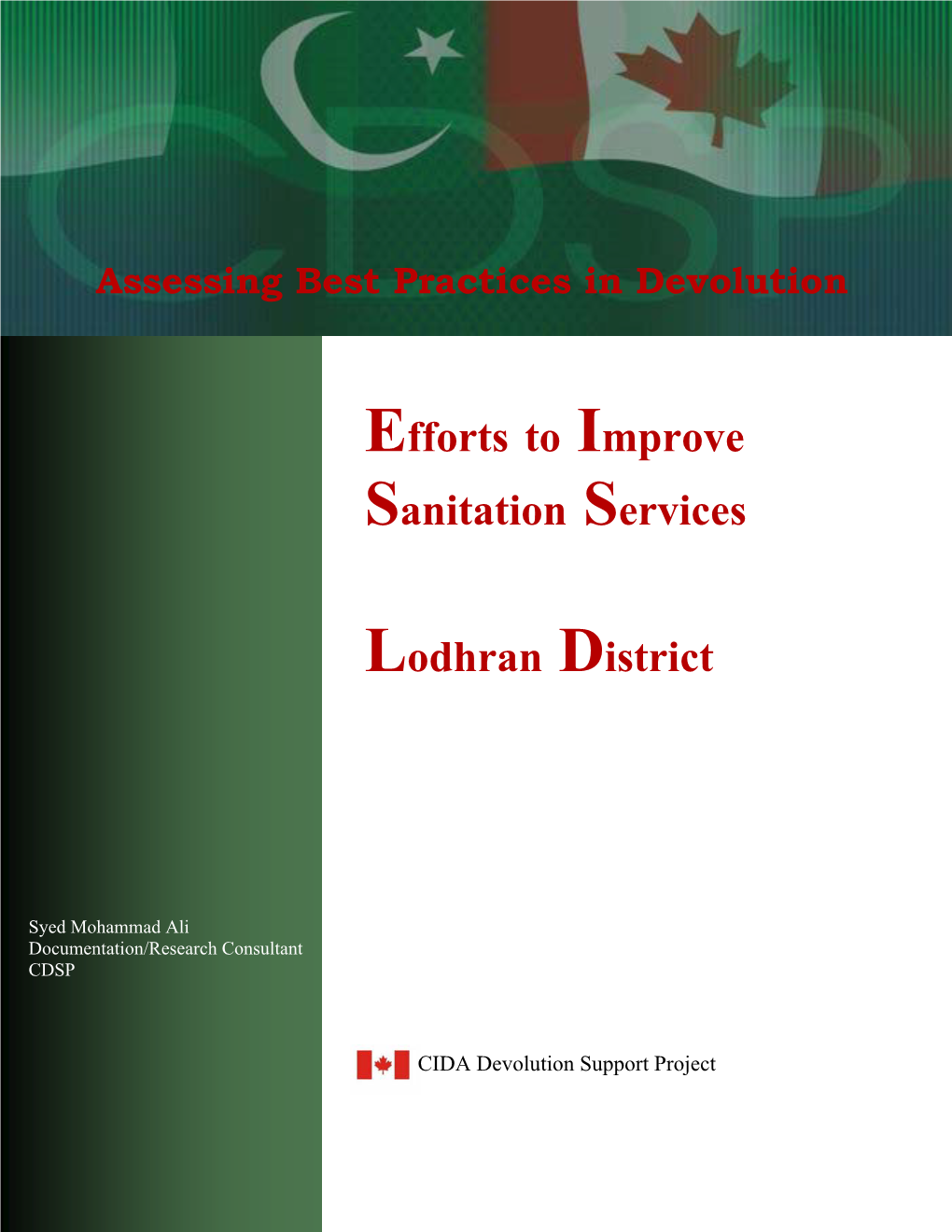 Efforts to Improve Sanitation Services in Lodhran