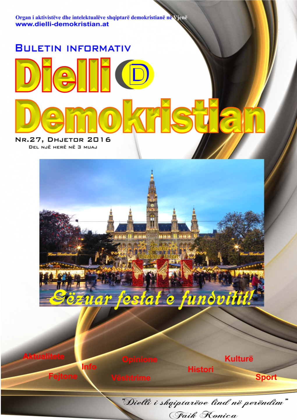 Revista DIELLI DEMOKRISTIAN Nr. 27: Vjenë, Dhjetor 2016