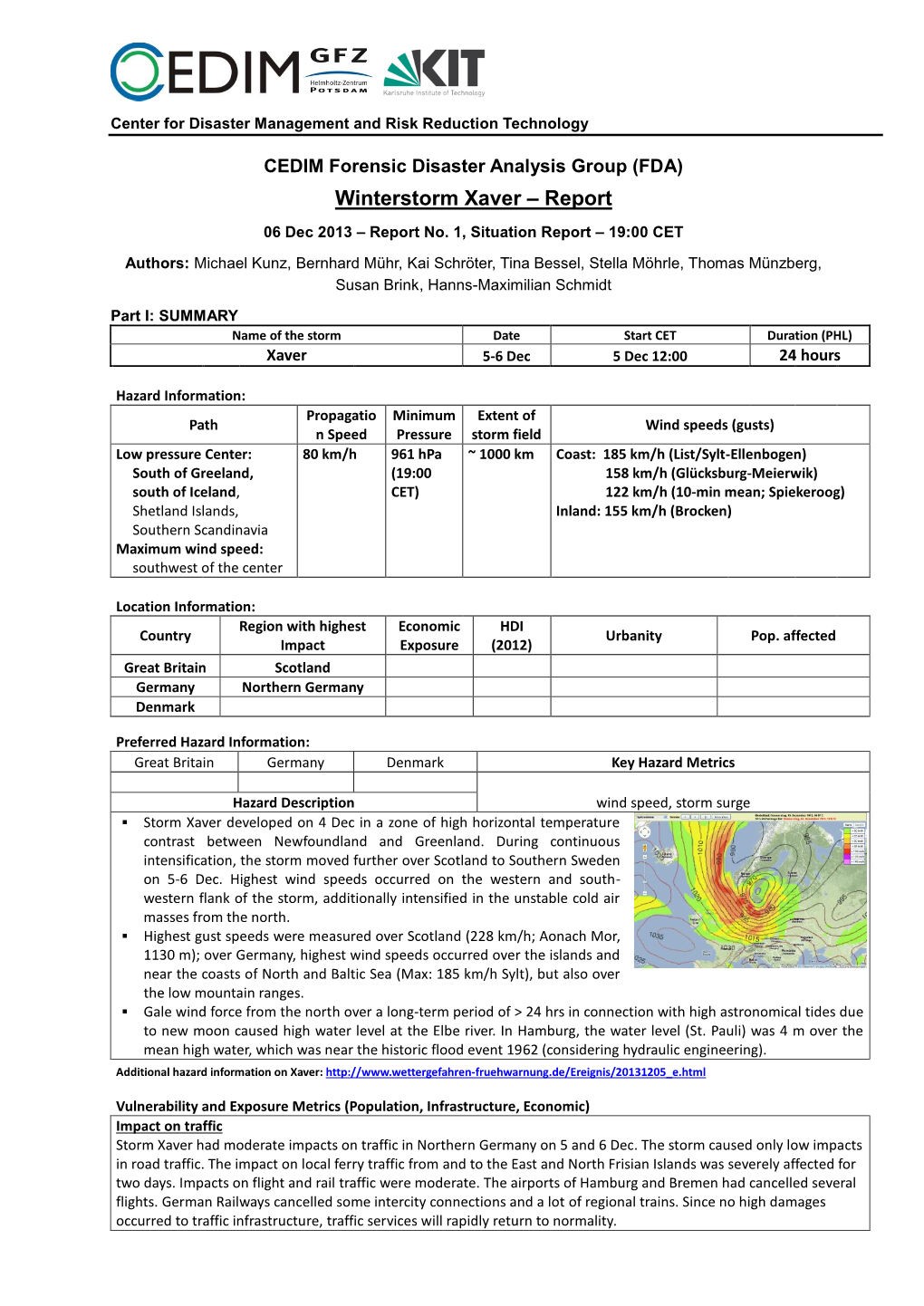 Das Center for Disaster Managment and Risk Reduction Technology